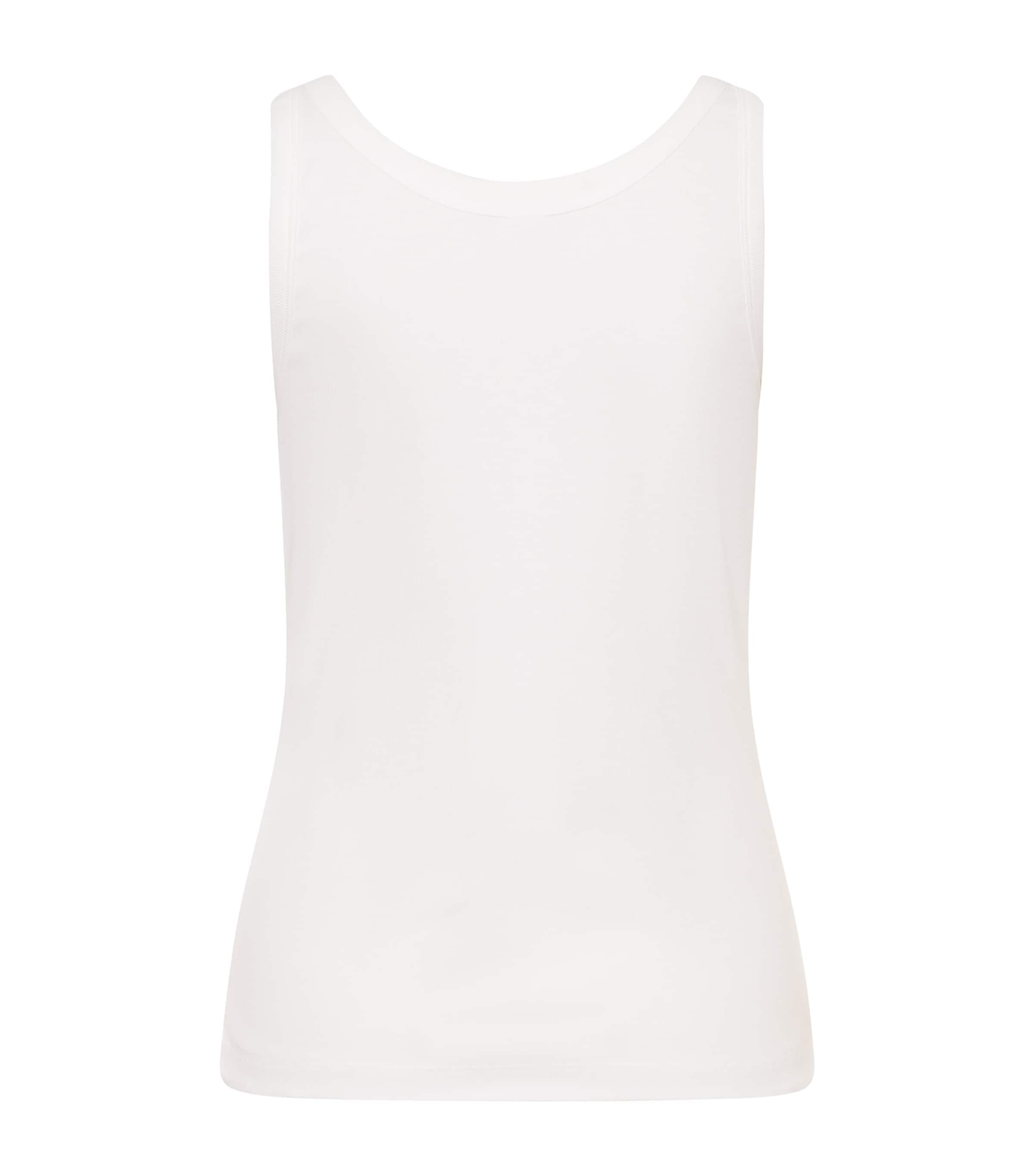 Cotton-Stretch Tank Top WHITE Image 2