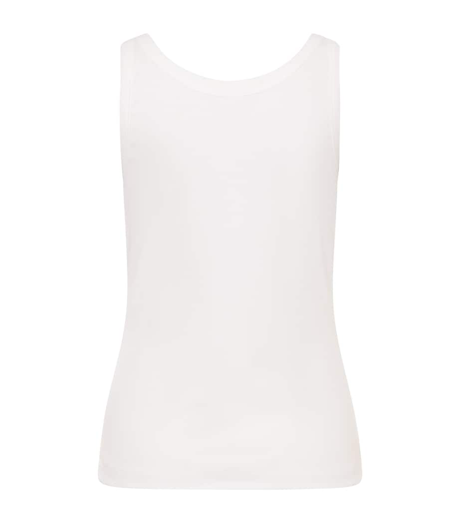 Cotton-Stretch Tank Top WHITE Image 2