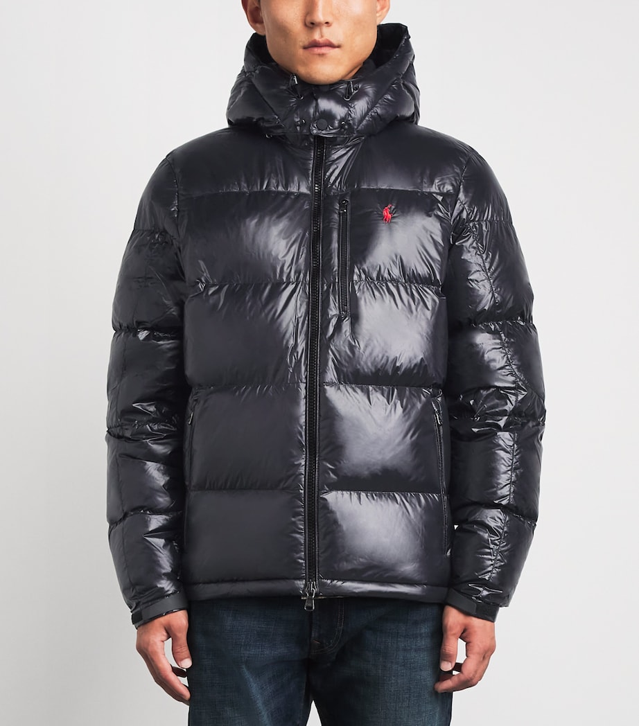 Polo Ralph Lauren Mens Down Glossed Gorham Jacket Polo Black Glossy Image 4