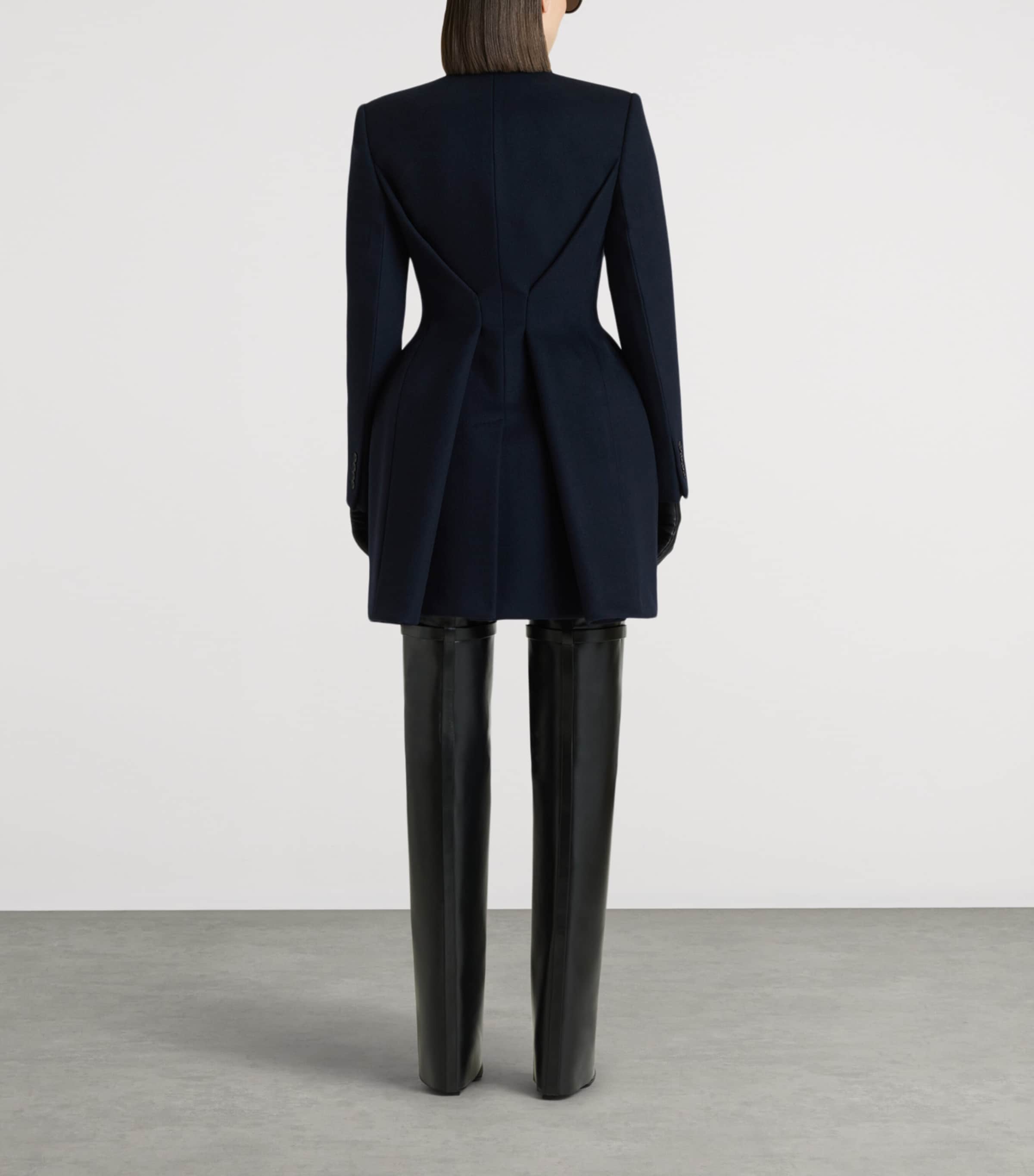 Givenchy Womens Wool-Cashmere Peplum Coat Image 3