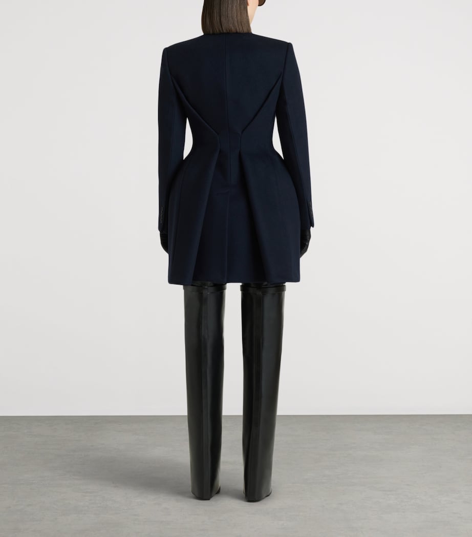 Givenchy Womens Wool-Cashmere Peplum Coat Image 3