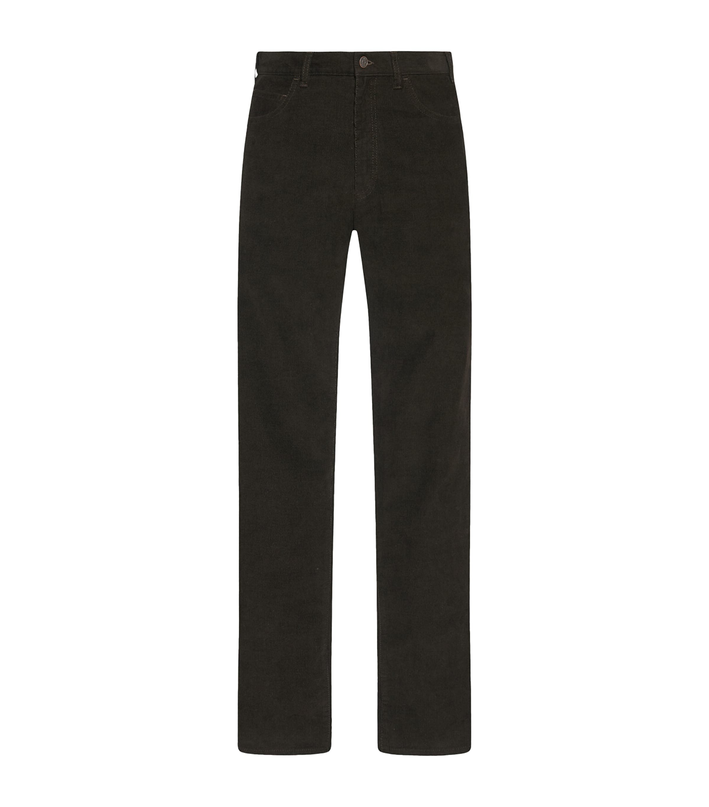 The Row Fred Cotton Corduroy Trousers In Black