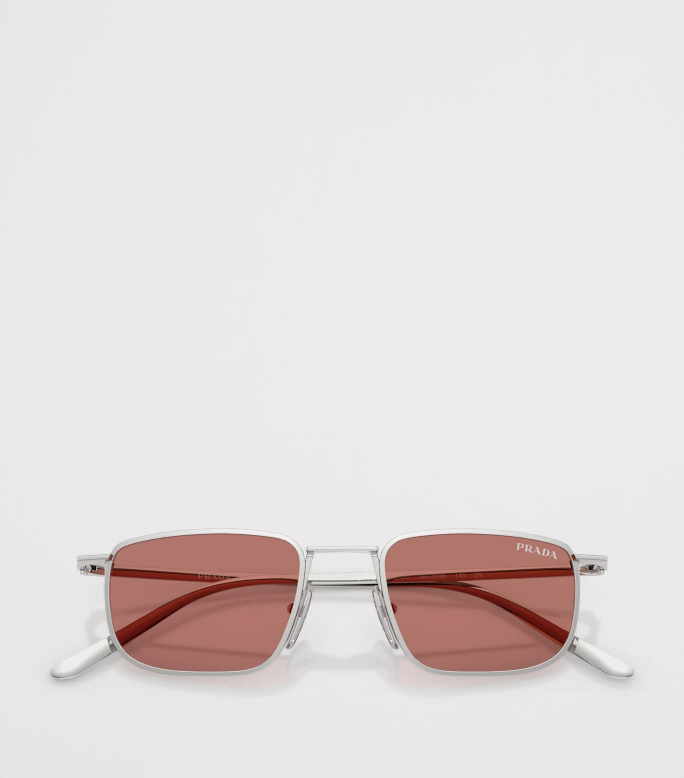 Prada Metal Pillow Sunglasses Silver Image 5