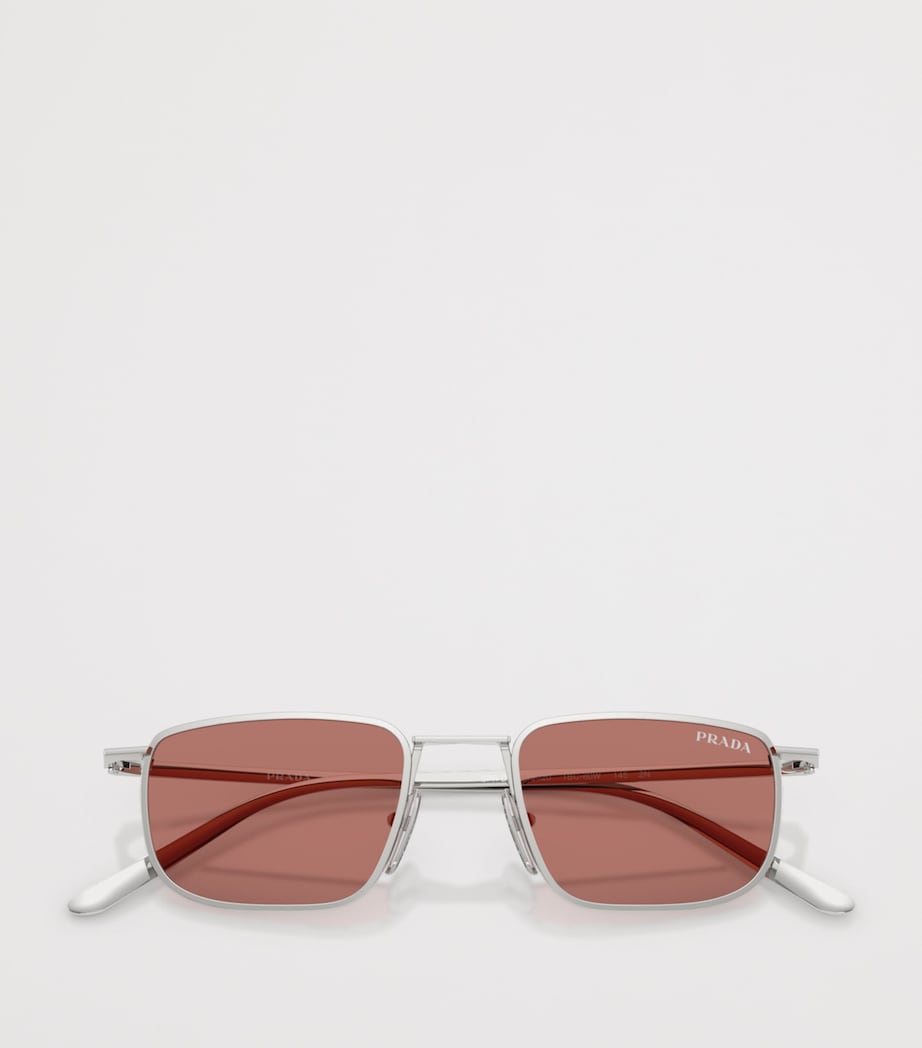 Prada Metal Pillow Sunglasses Silver Image 5