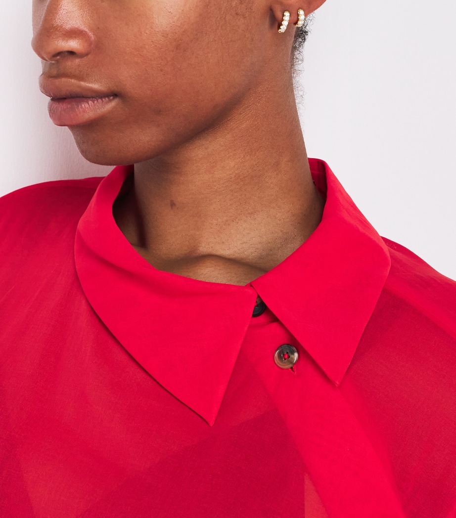 Yellow Gold and Pavé Diamond Macro Single Hoop Earring YELLOW GOLD Image 2