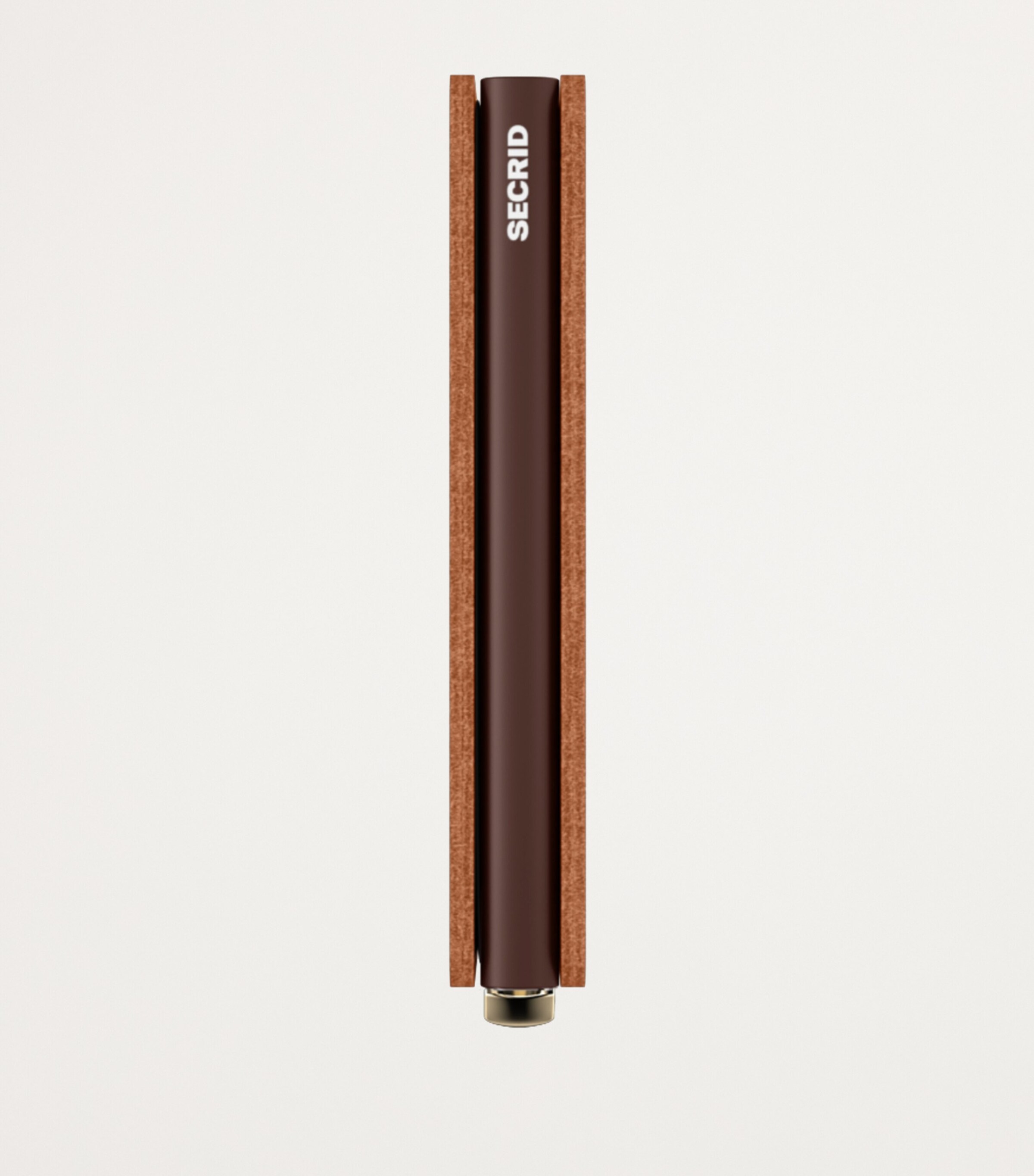 Leather Embossed Lines Slimwallet COGNAC Image 4