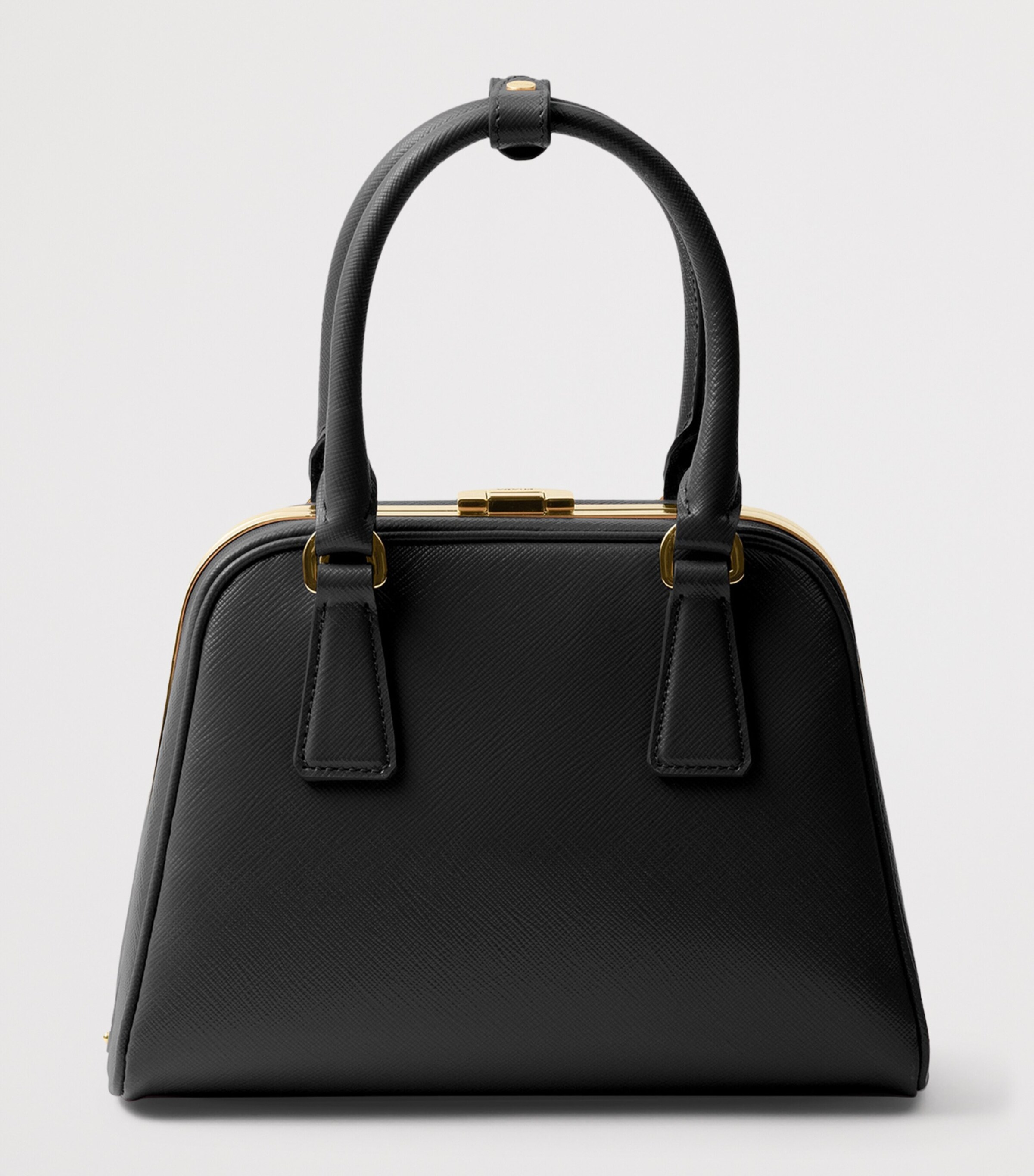 Prada Saffiano Leather Pyramid Top-Handle Bag Image 4