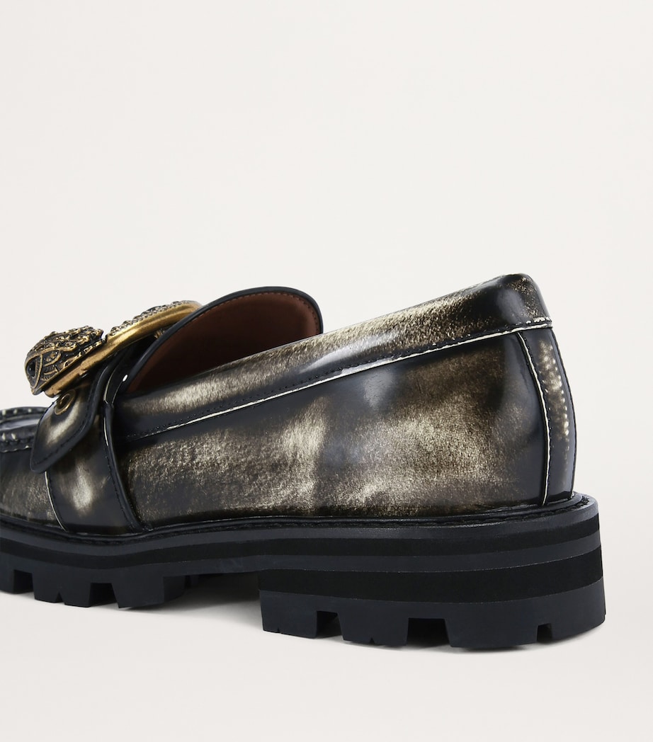 Kurt Geiger London Leather Mayfair Chunky Loafers 55 Blk/white Image 2