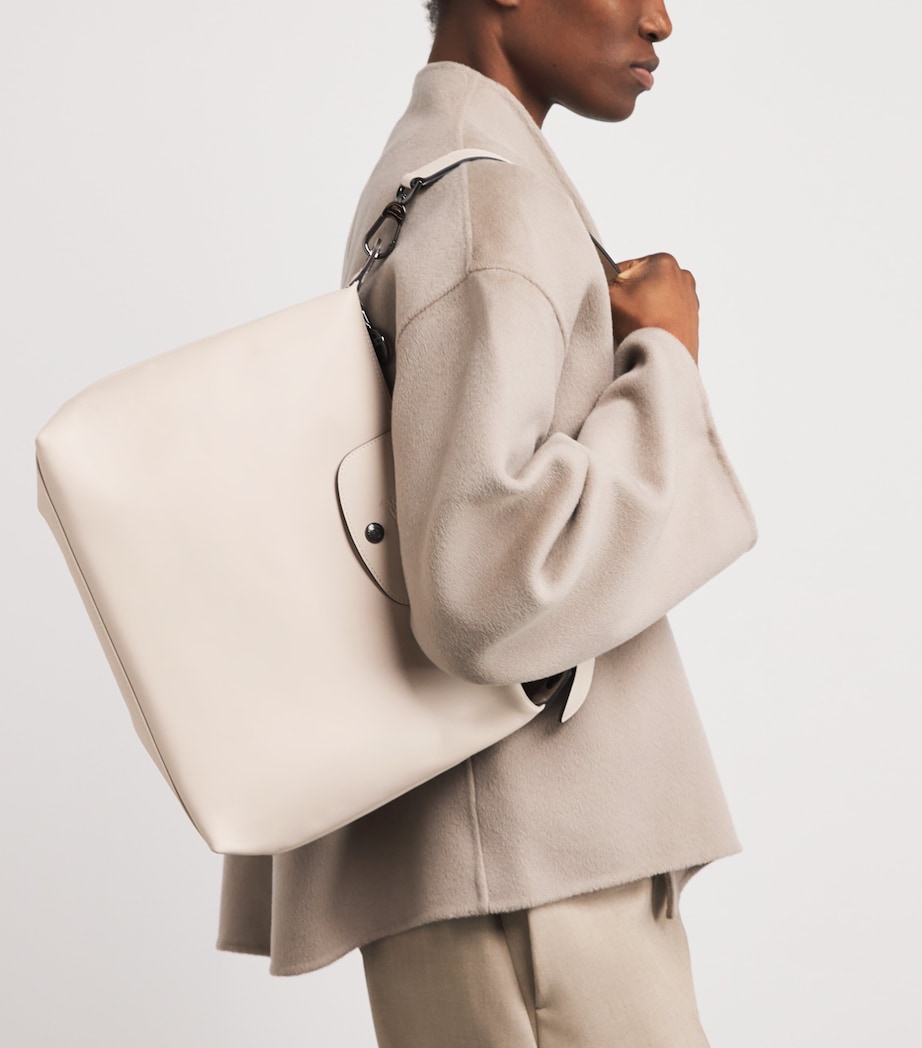 Large Leather Le Pliage Xtra Tote Bag 555 PAPER Image 5