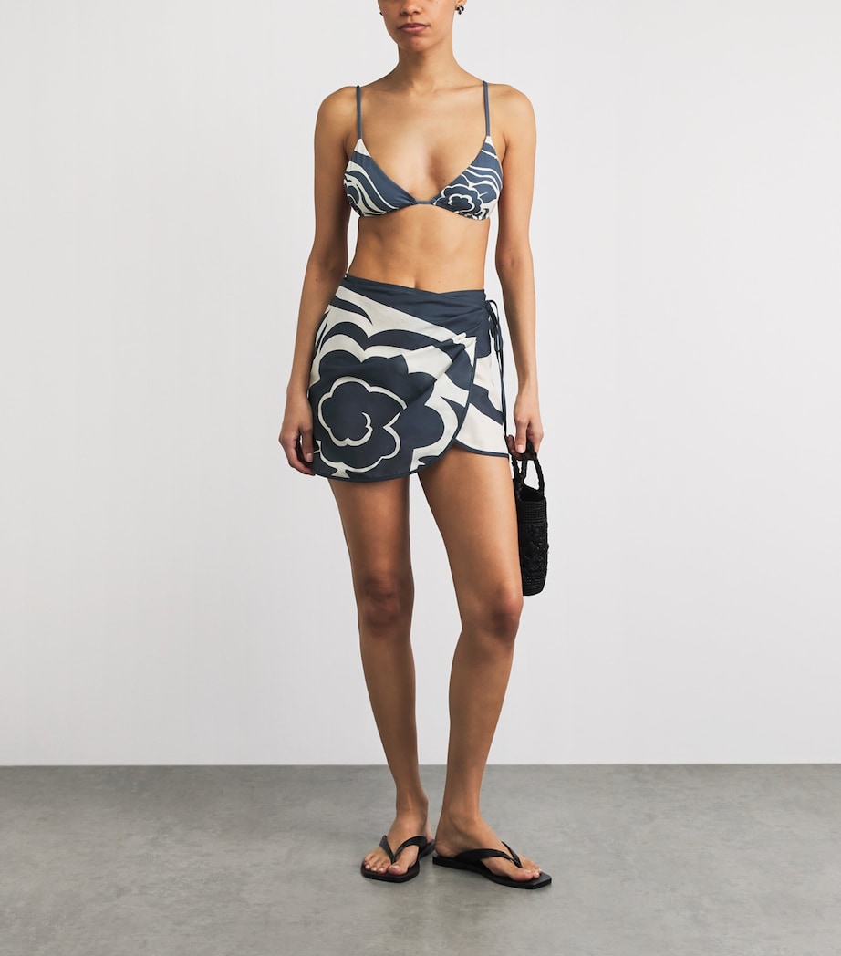 SIR. Womens Cotton Lilou Sarong Liora Charcoal Blue Image 2