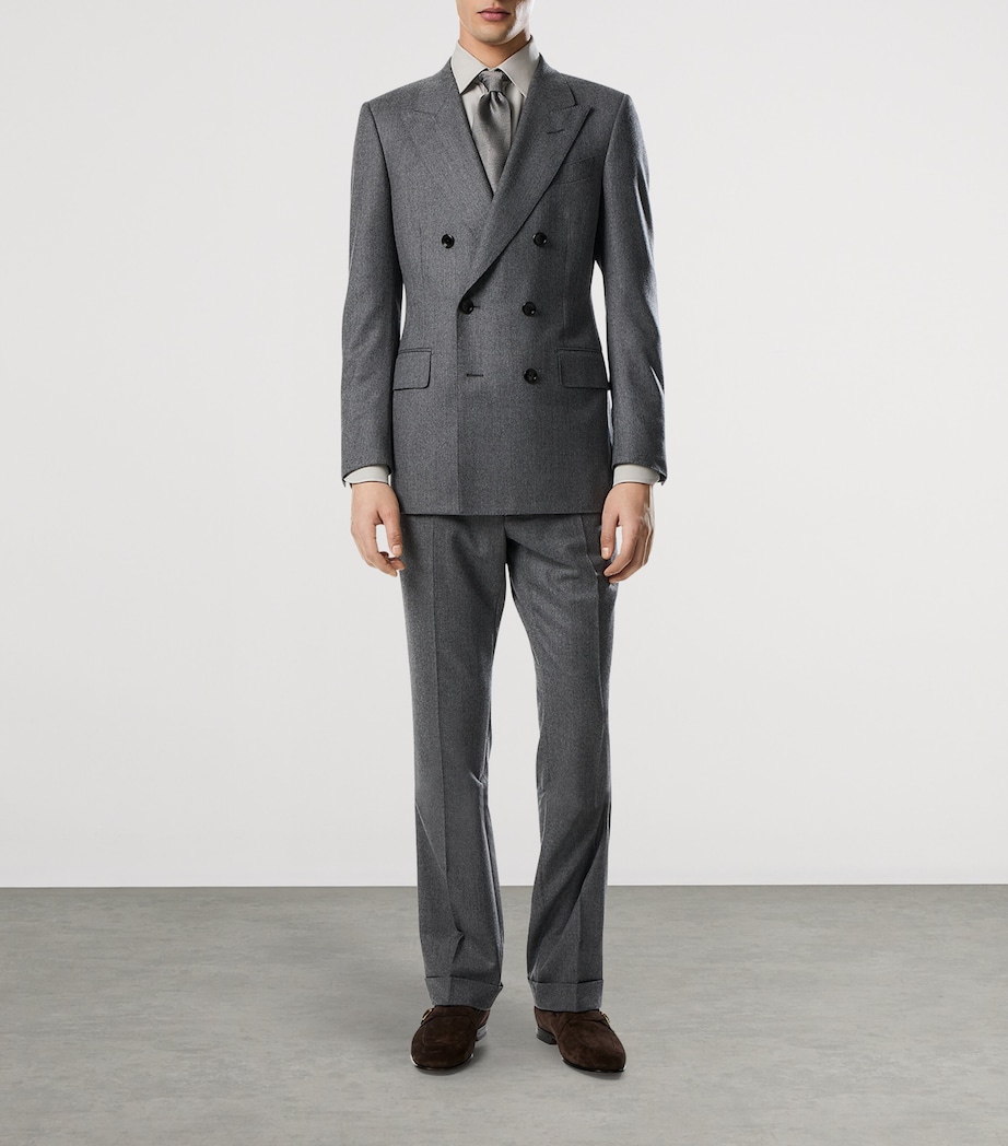 Virgin Wool Double-Breasted Blazer TAZ Image 2