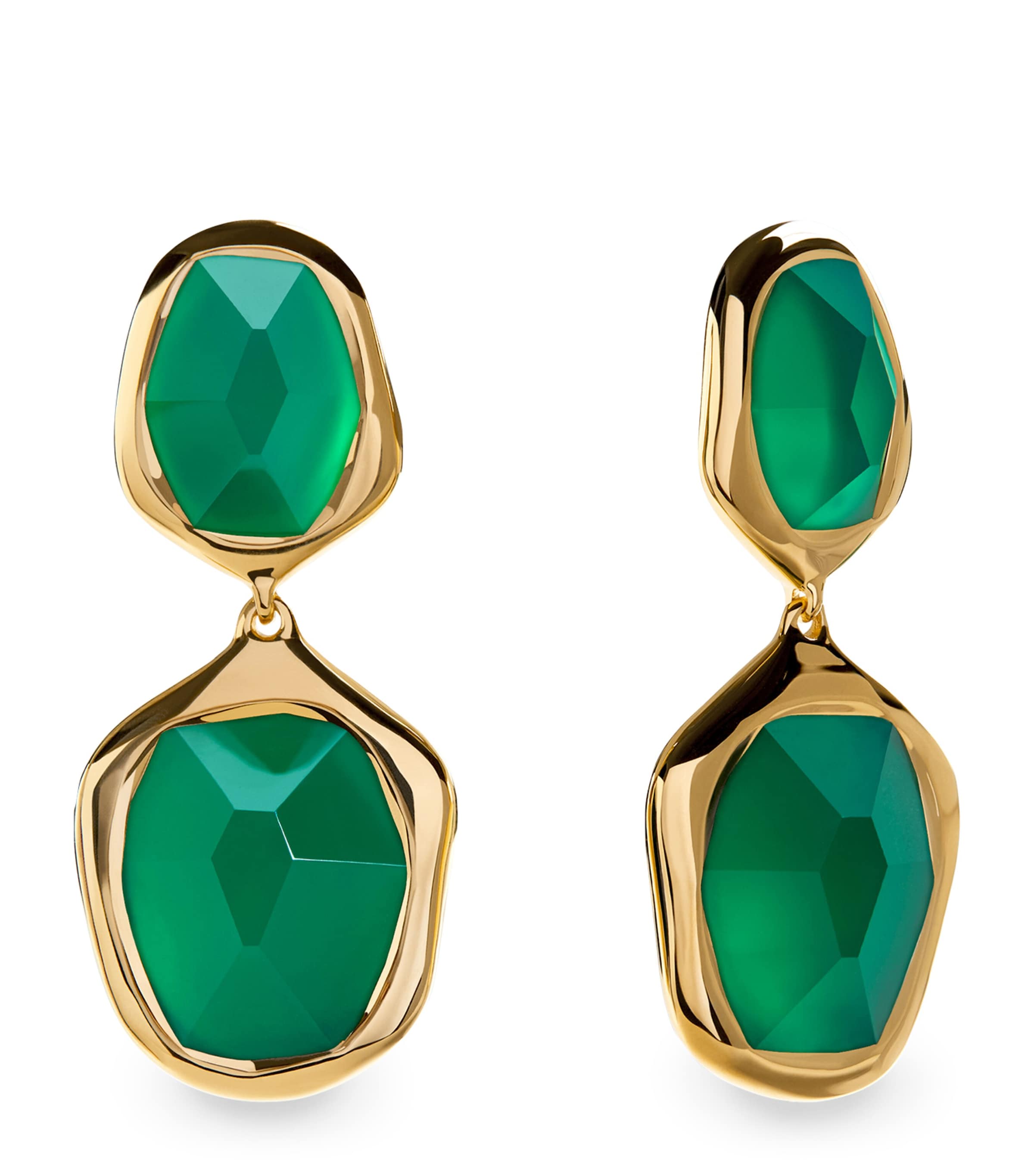 Monica vinader 18K 緑　オニキス　MISSOMA mejuri Monica Vinader Gold Vermeil and Onyx Odyssey Cocktail Earrings