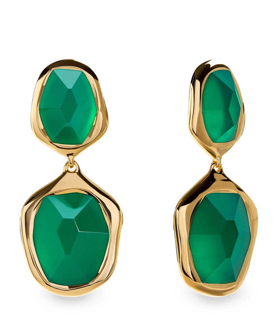 Monica Vinader Gold Vermeil and Onyx Odyssey Cocktail Earrings Gold Vermeil Image 1