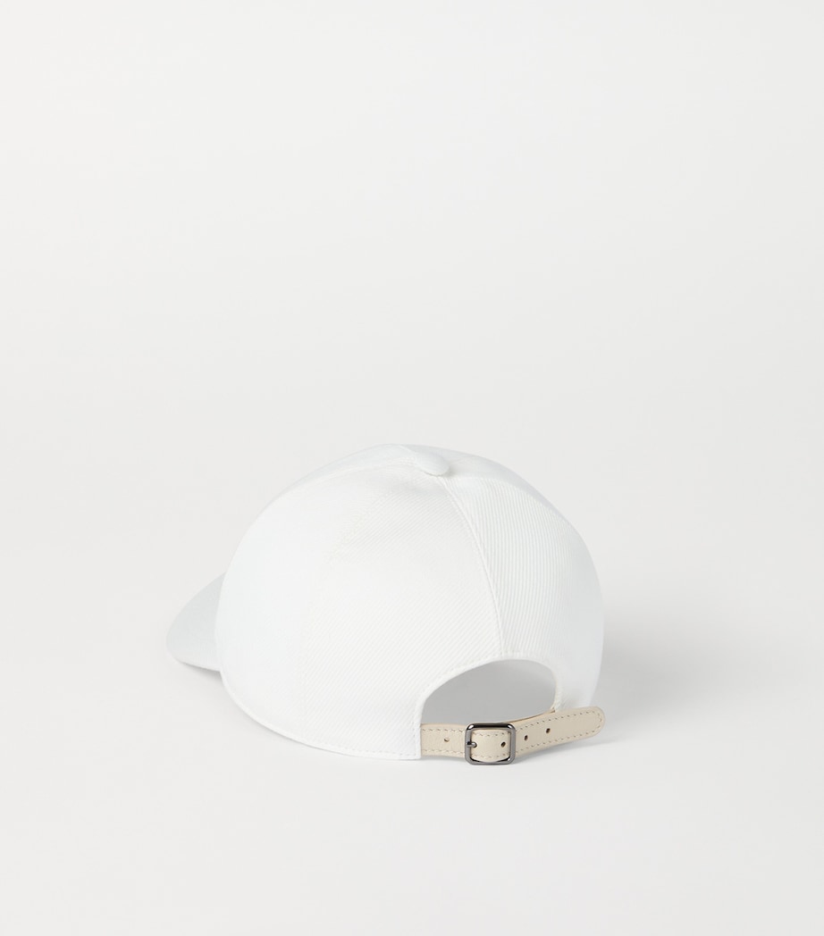 Brunello Cucinelli Cotton-Blend Monili-Detail Baseball Cap Image 3