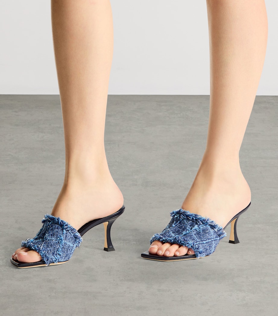 Jimmy Choo Alexia 70 Woven Heeled Mules Denim Image 2
