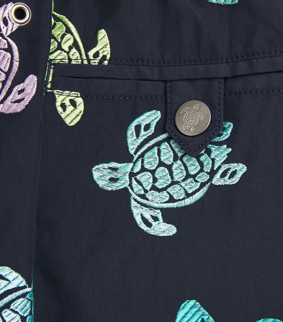 Embroidered Turtle Mistral Swim Shorts 390 BLEU MARINE Image 4