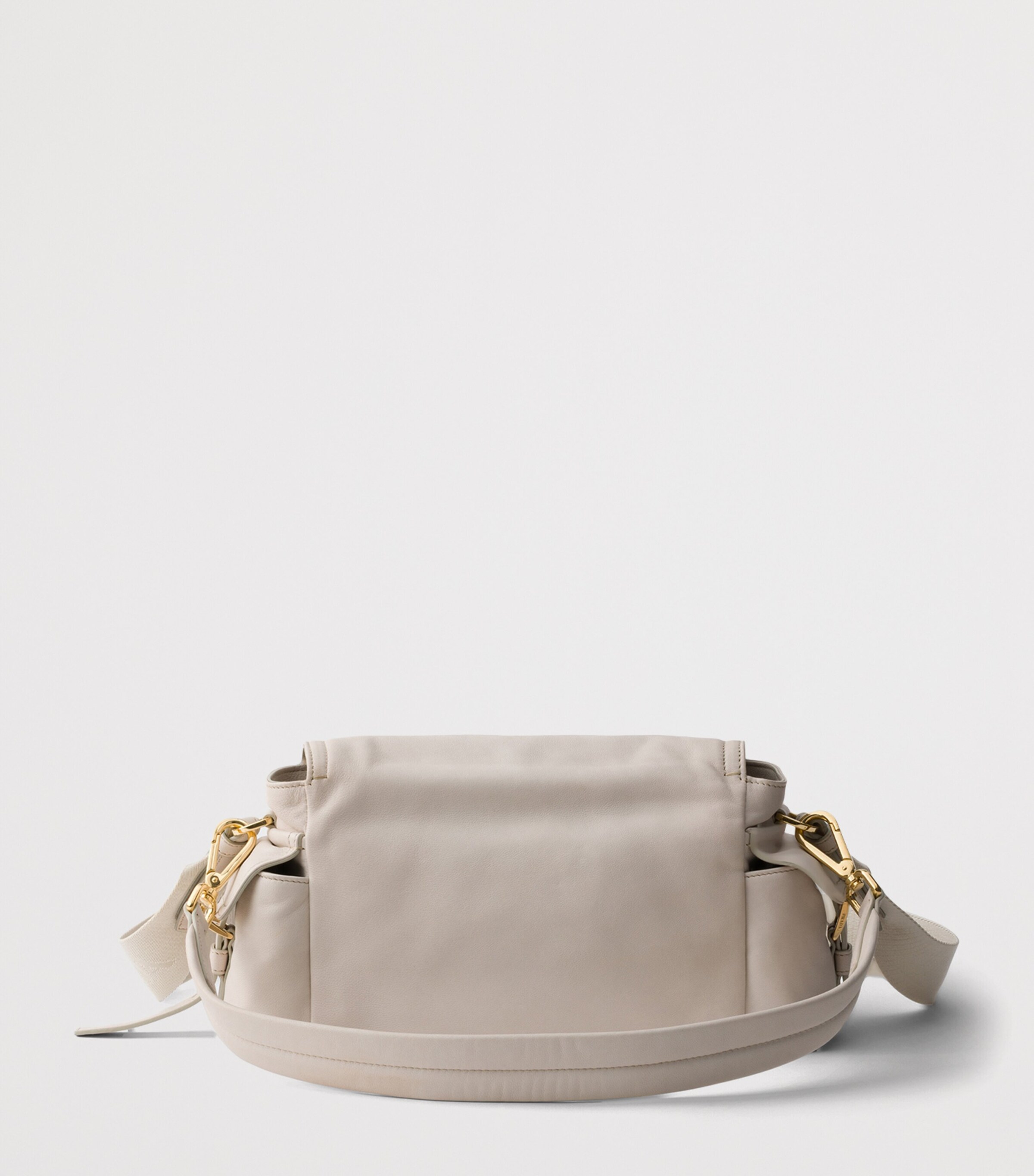 Prada Medium Nappa Leather Explore Shoulder Bag Neutral Image 8