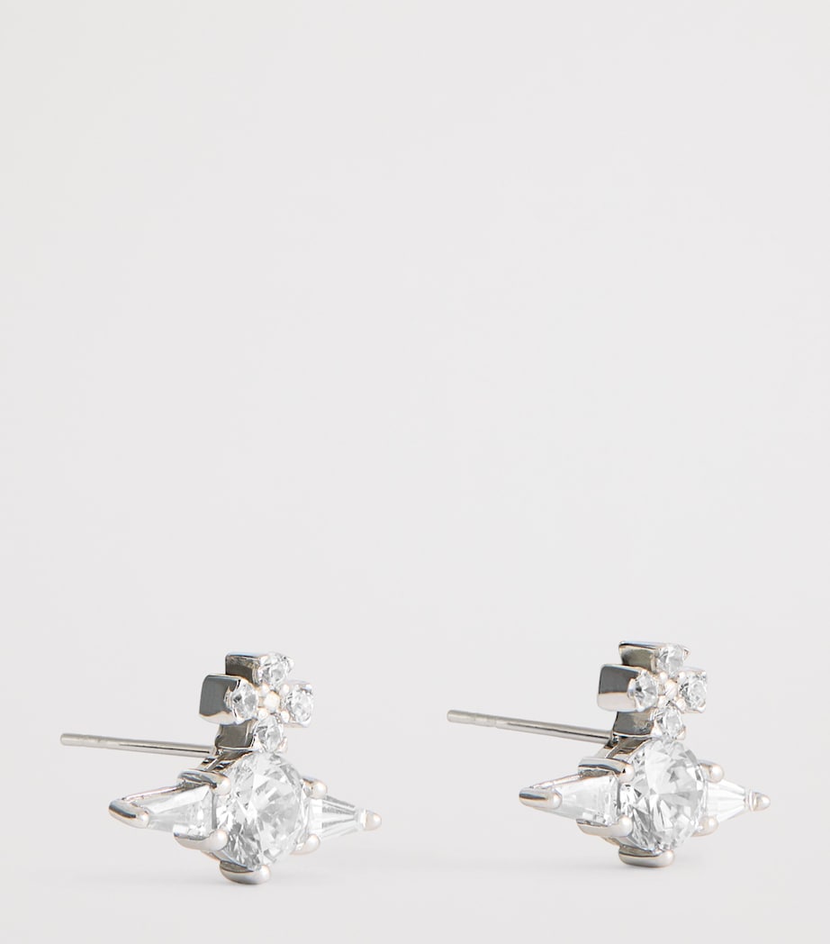 Sterling Silver Ofelia Earrings P102 PLTNM/WHT Image 3