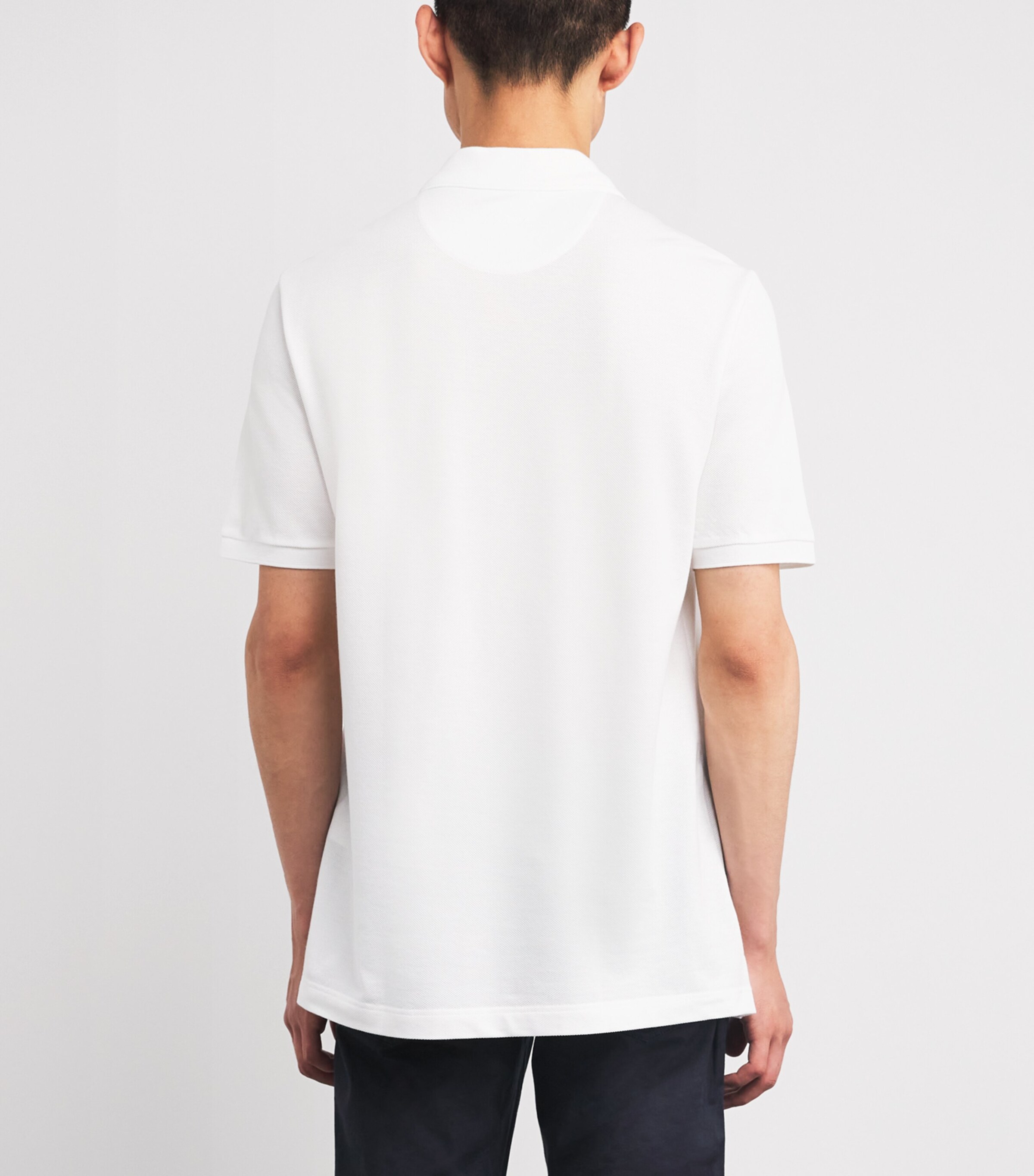 Brioni Mens Piqué Cotton Polo Shirt Image 4