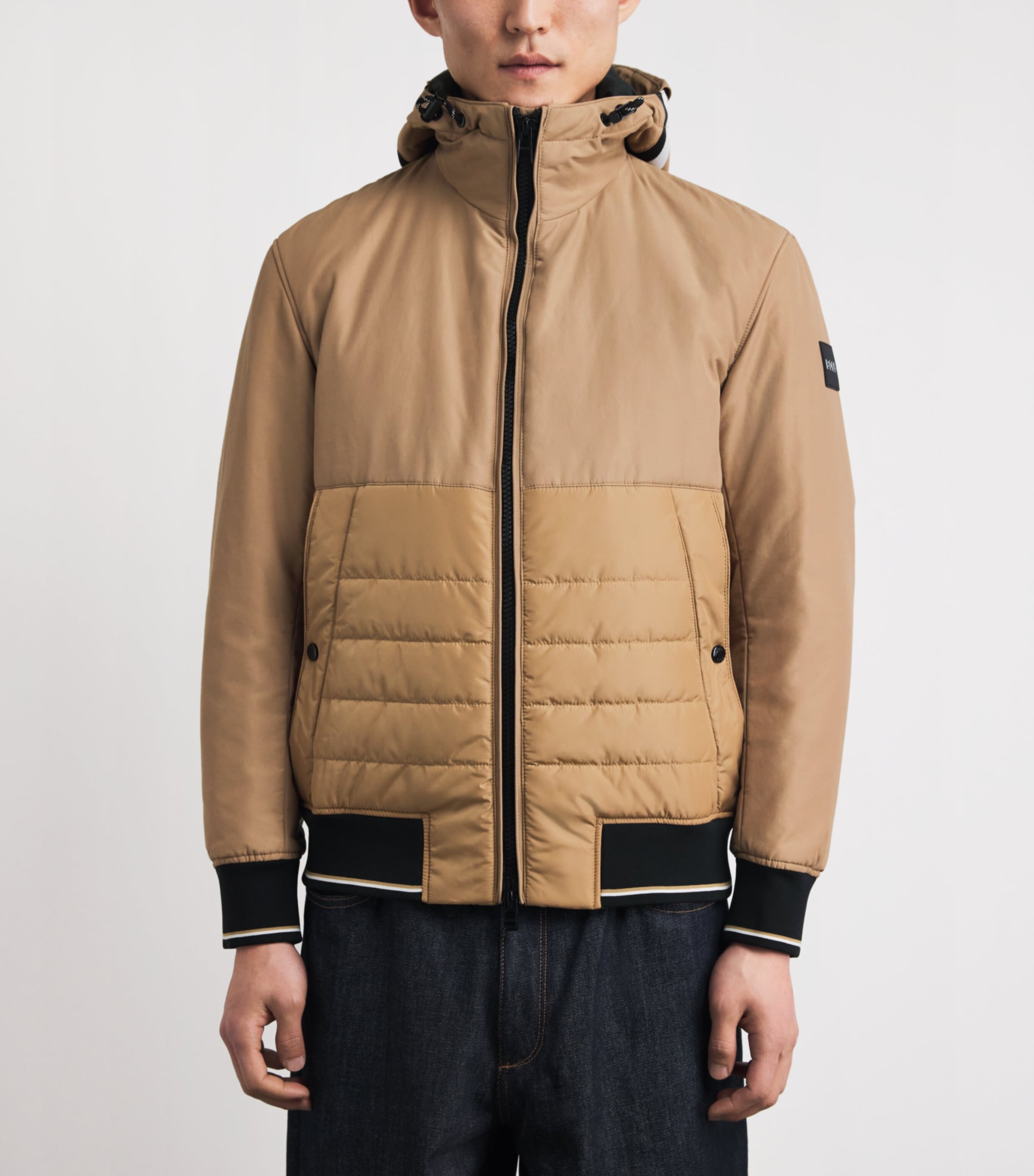 Water-Resistant Quilted-Panel Jacket 260 Image 3