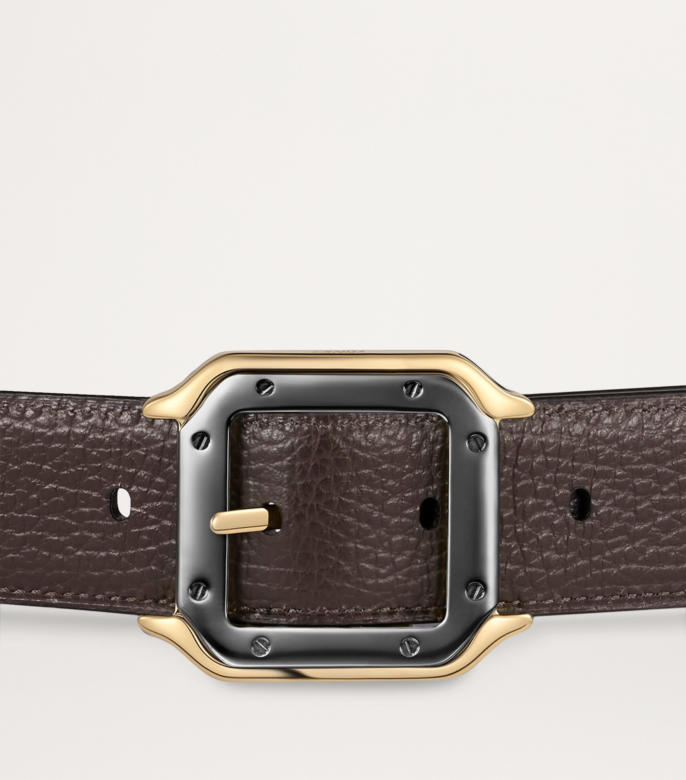 Cartier Leather Reversible Santos de Cartier Belt Black And Brown Image 3