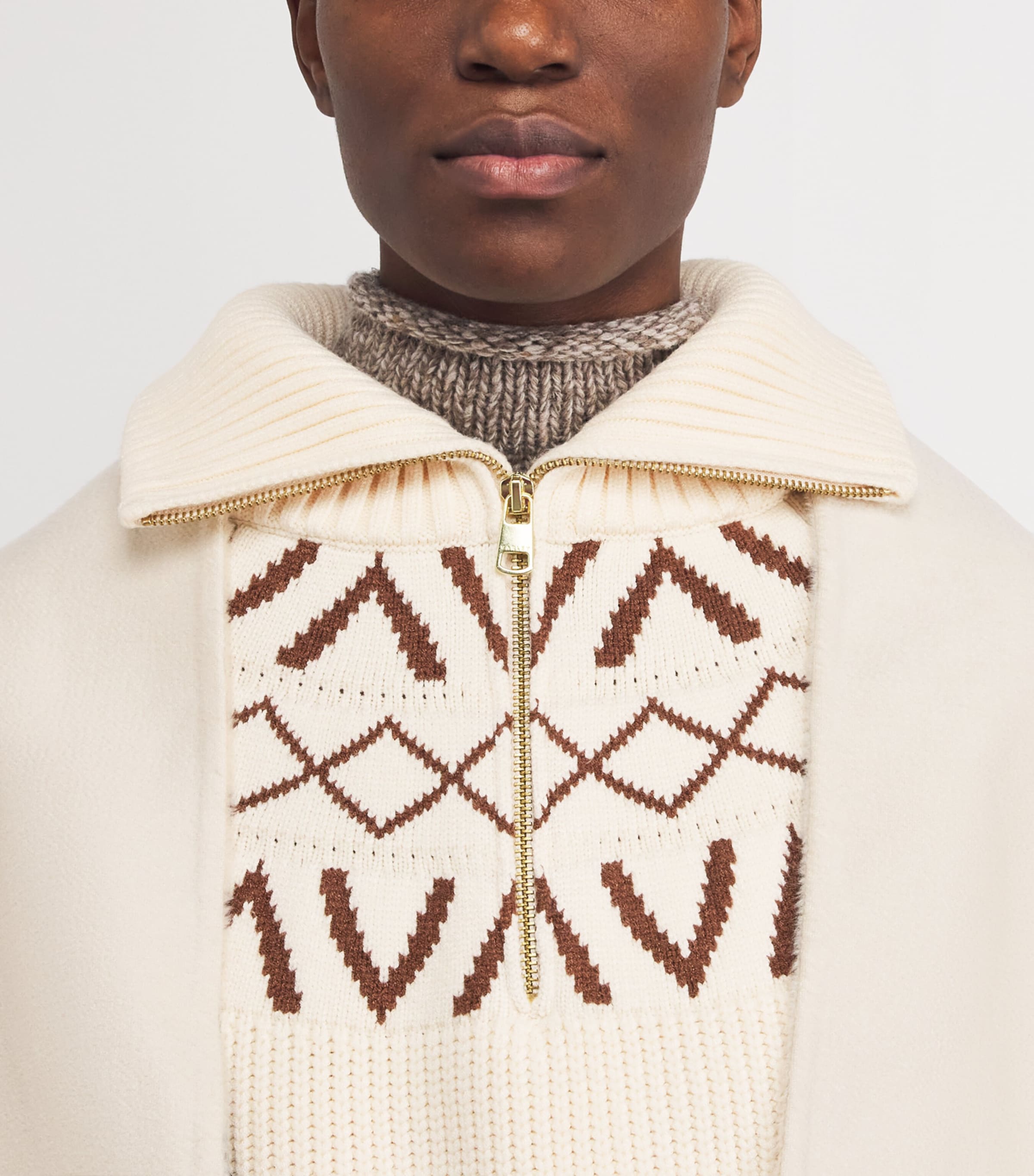 Quarter-Zip Sigrid Sweater WHITECAP GREY Image 6