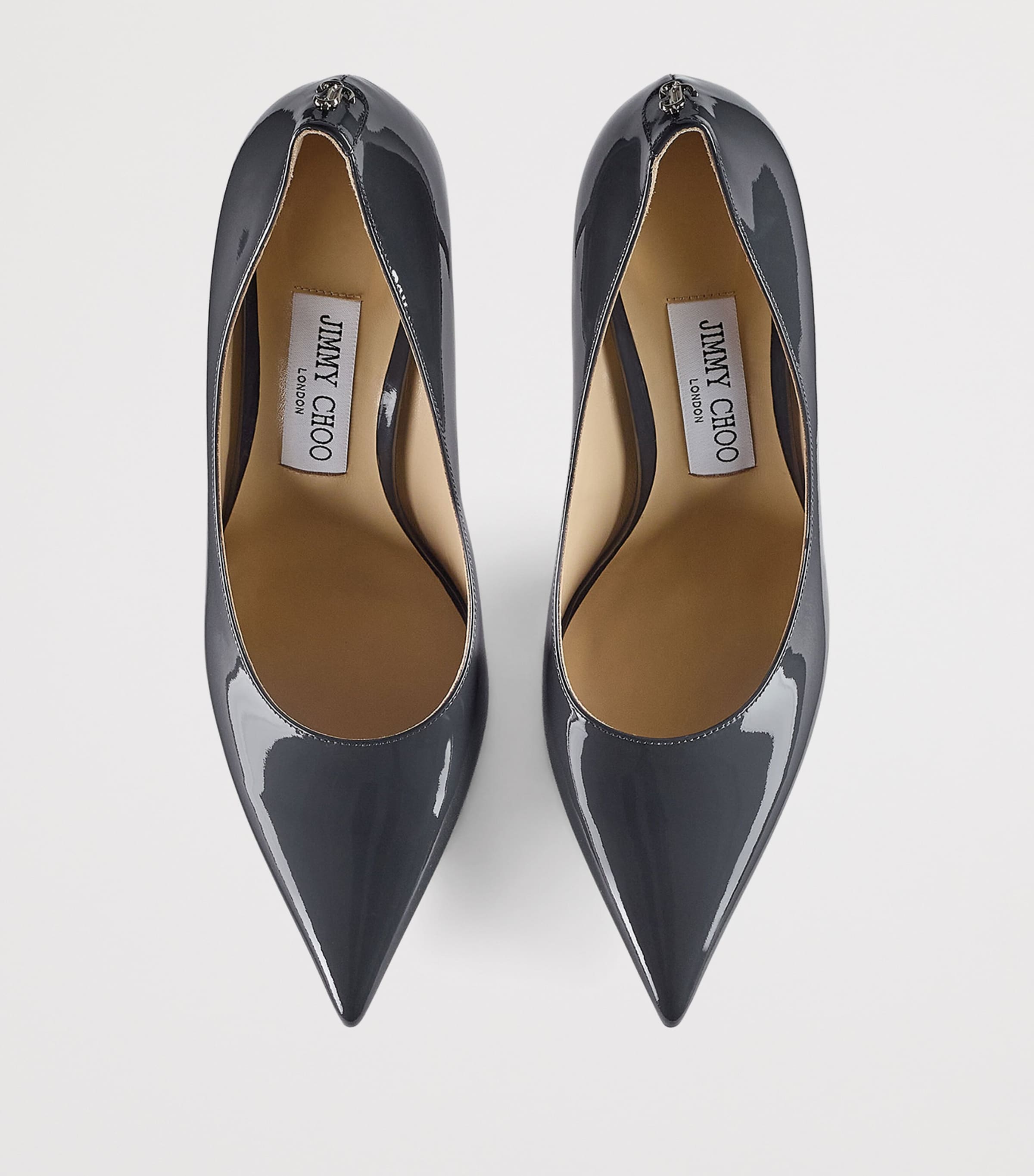 Jimmy Choo Womens Love 85 Patent Leather Pumps Graphite Image 4