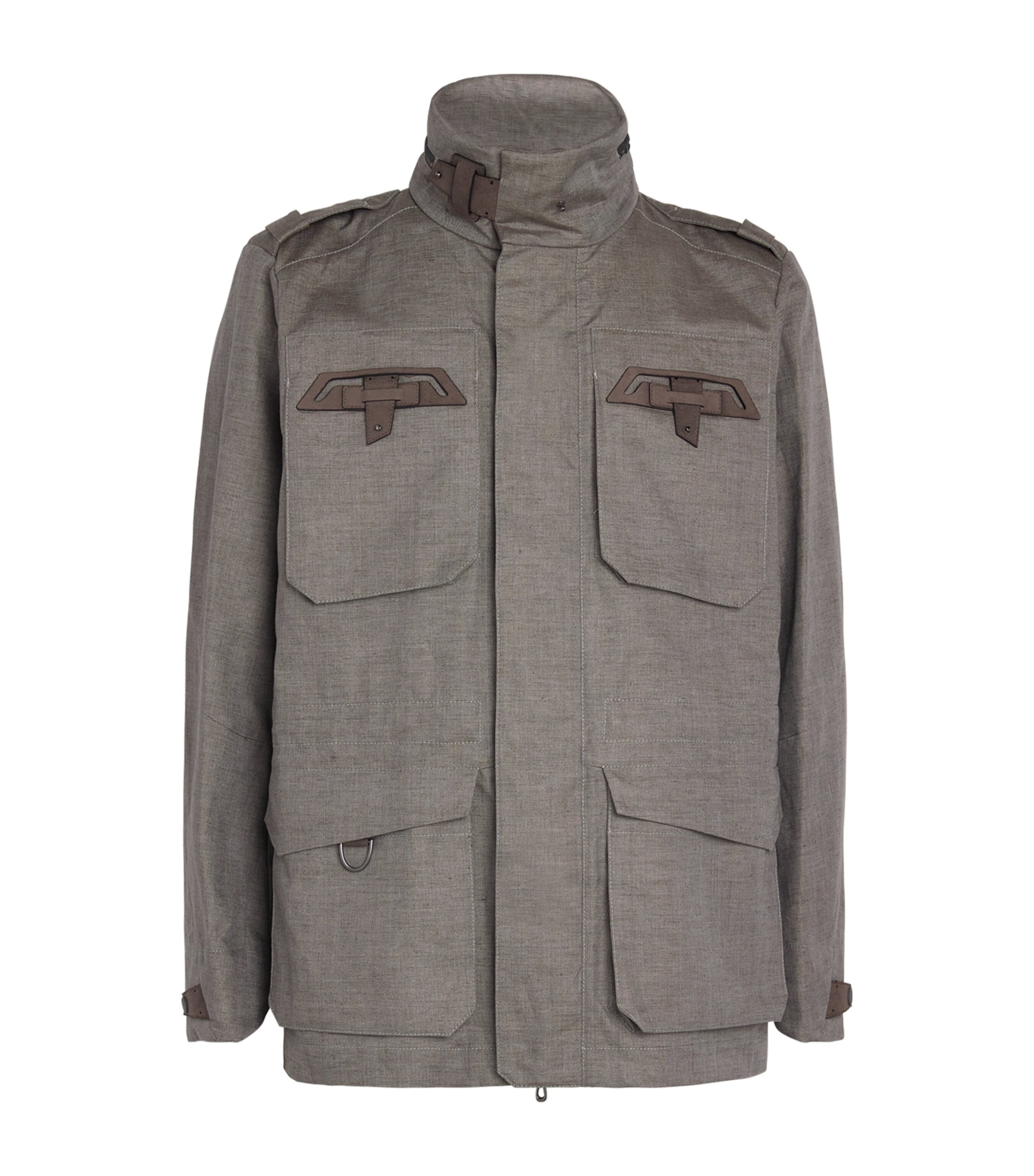 Sease Laminated Linen Endurance Jacket In Brown