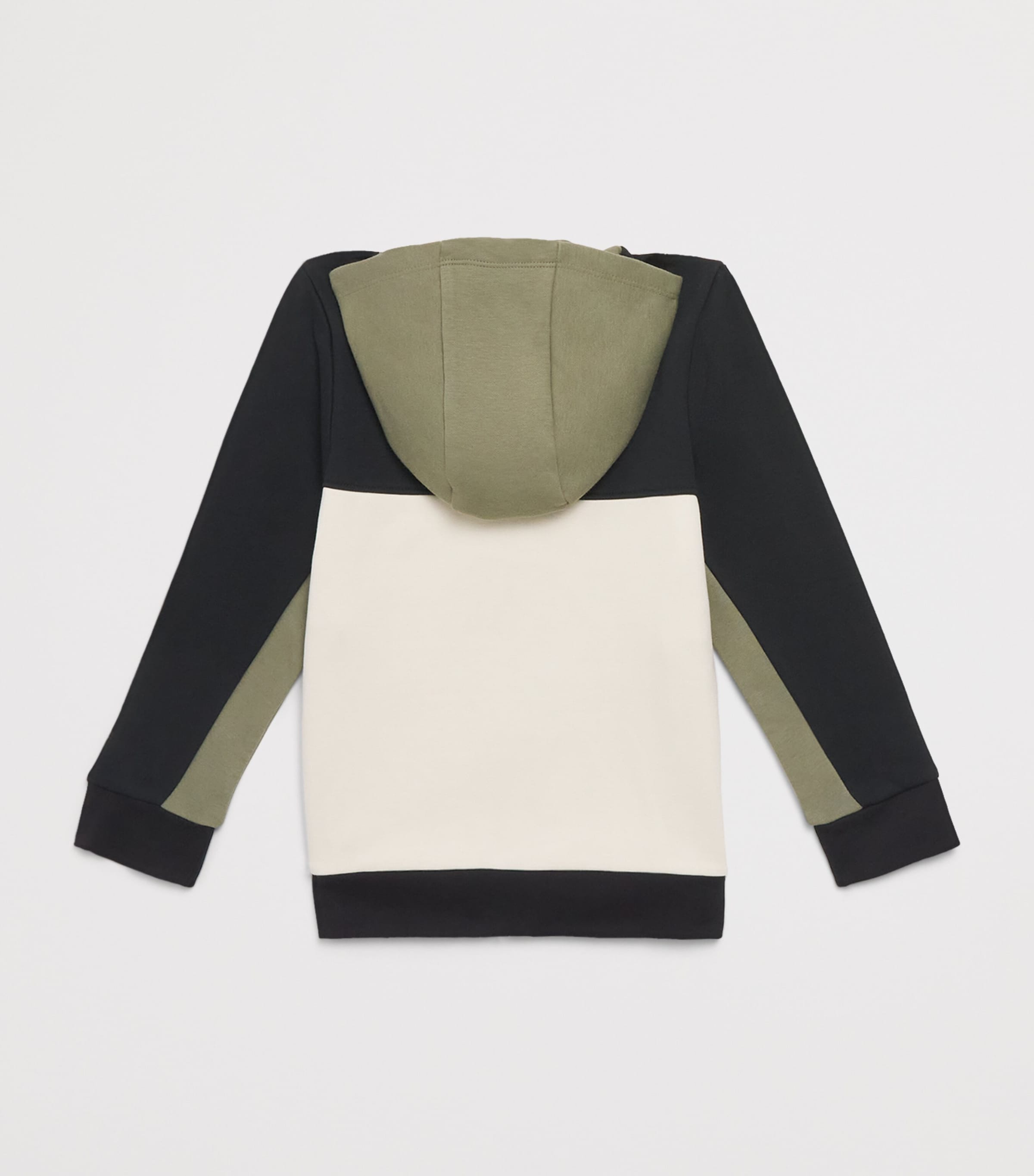 Colour-Block Logo Zip-Up Hoodie (4-16 Years) SAND Image 2