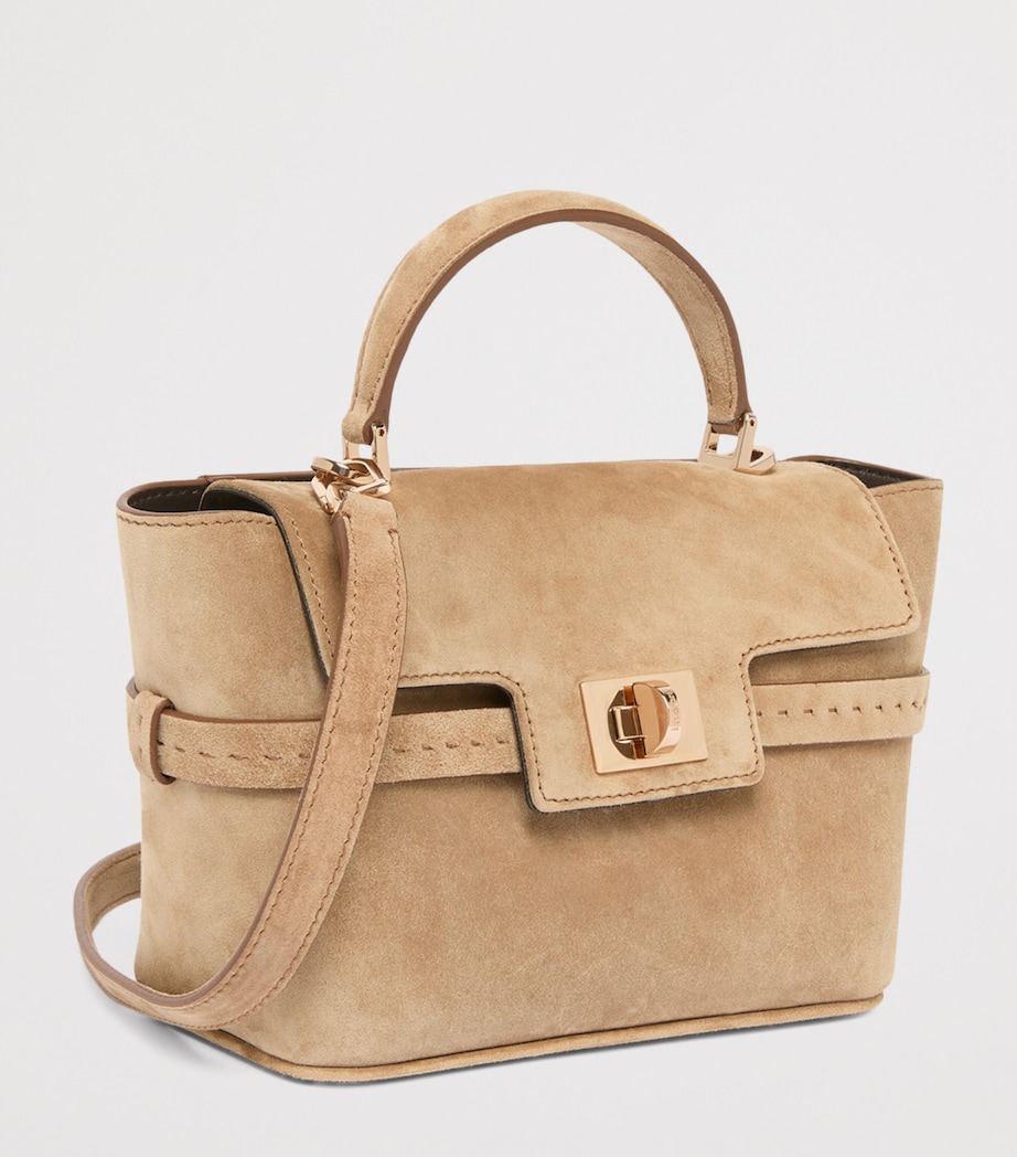 Max Mara Mini Suede Margaux Top-Handle Bag Beige Image 4