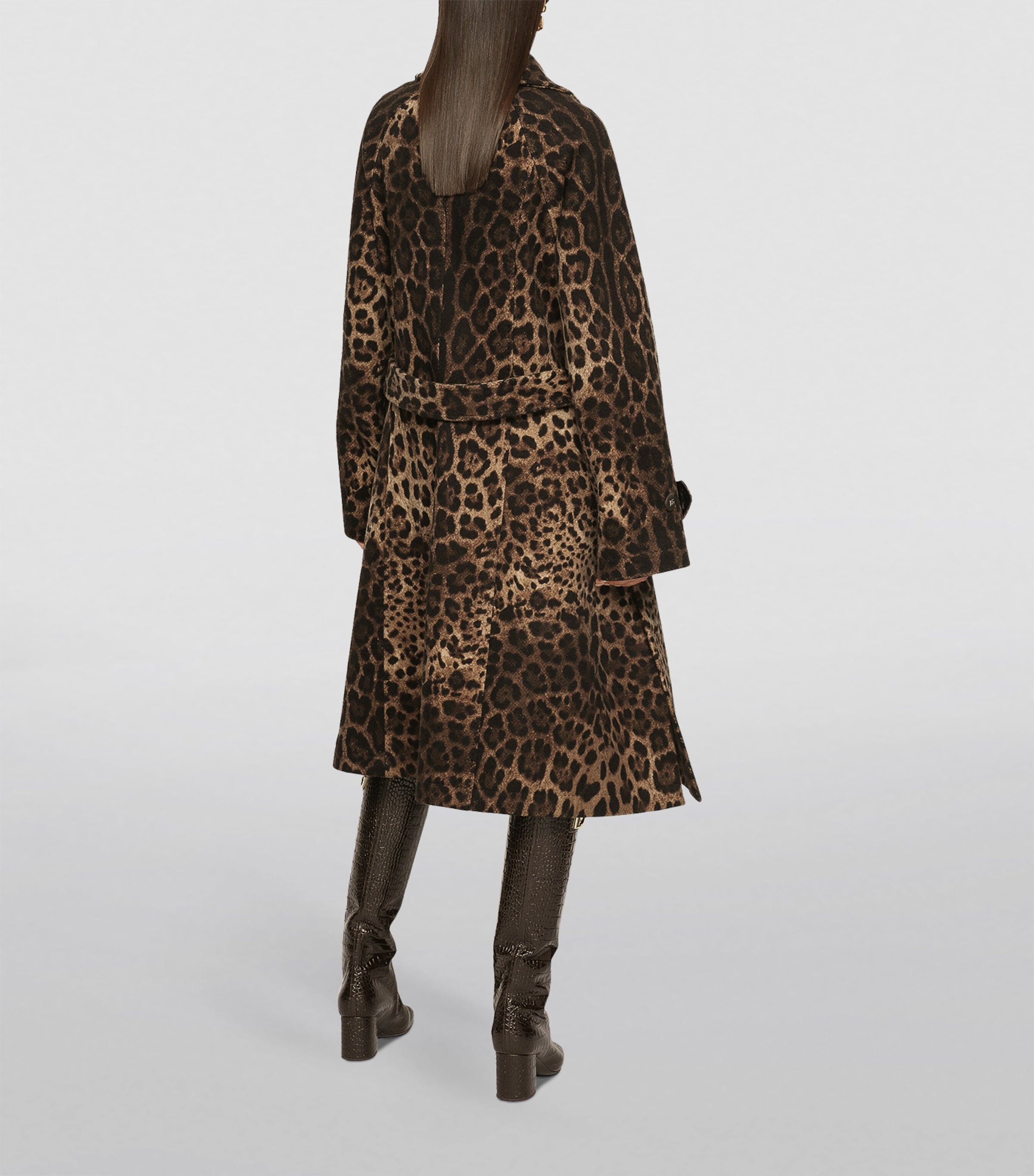 Wool-Silk Leopard Print Coat HY13M-LEO NEW Image 3