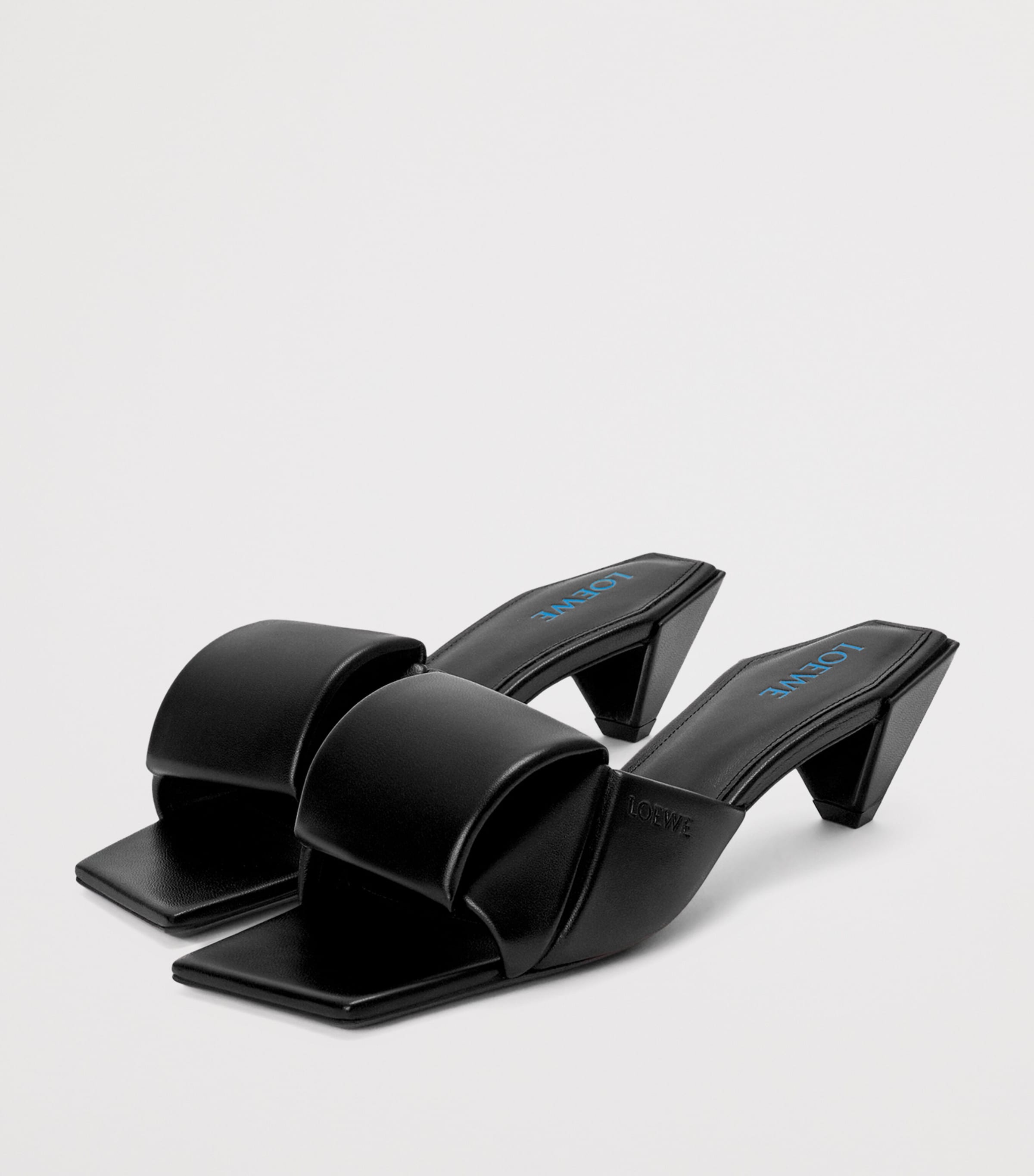 LOEWE Leather Origami Sandals 45 Black Image 3