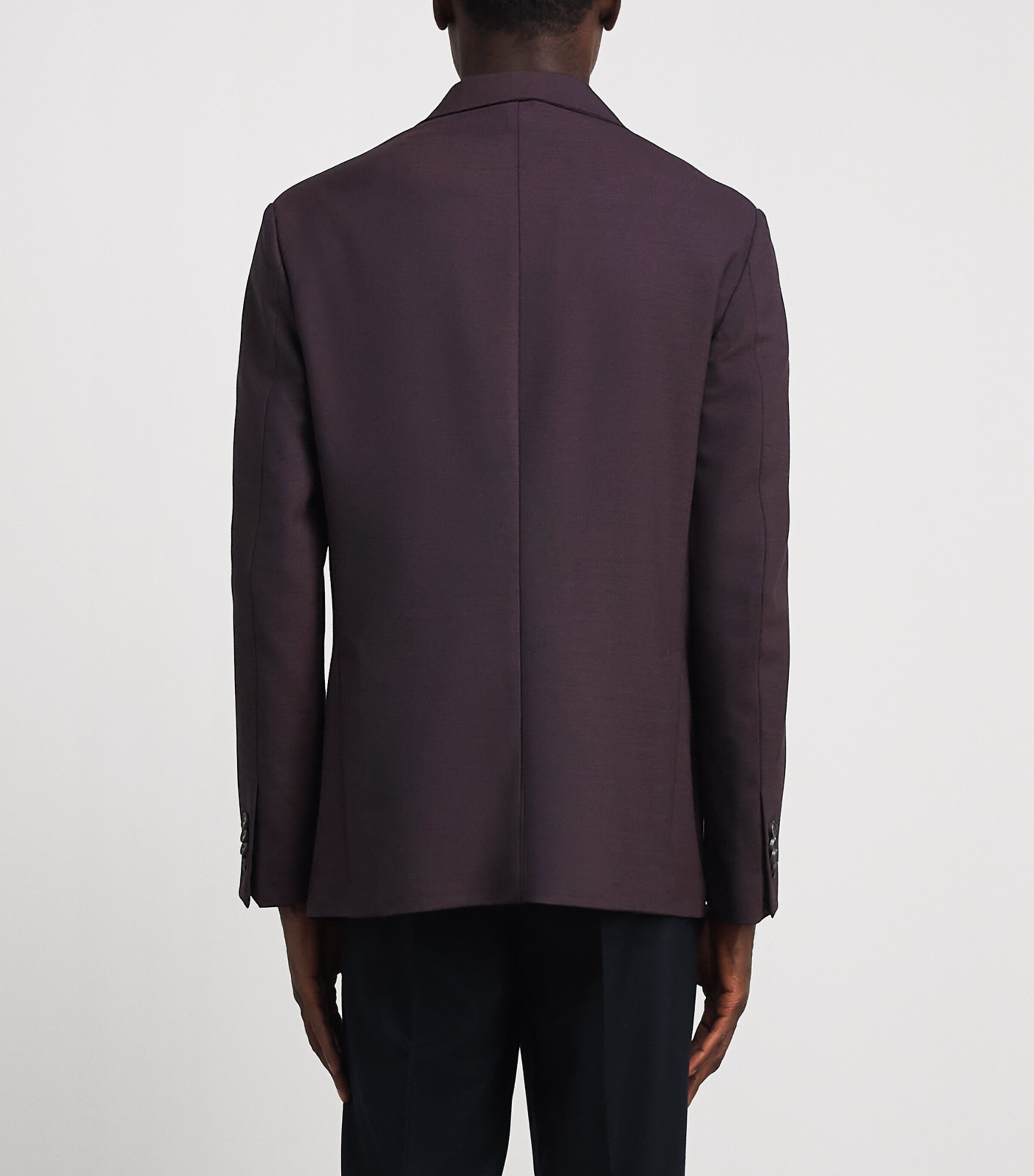 Eton Mens Lana Tech Blazer Dark Red Image 5