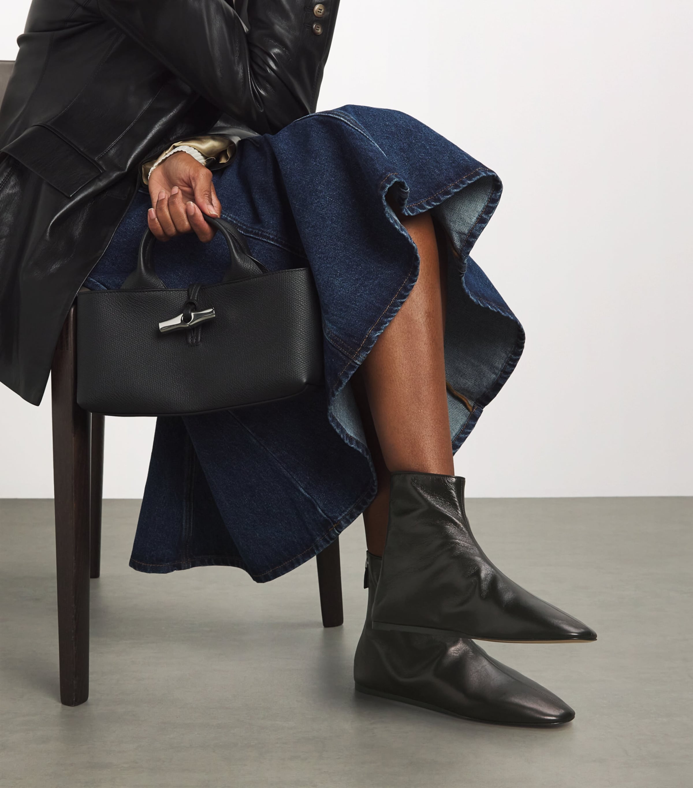 Leather Luna Boots BLACK Image 2