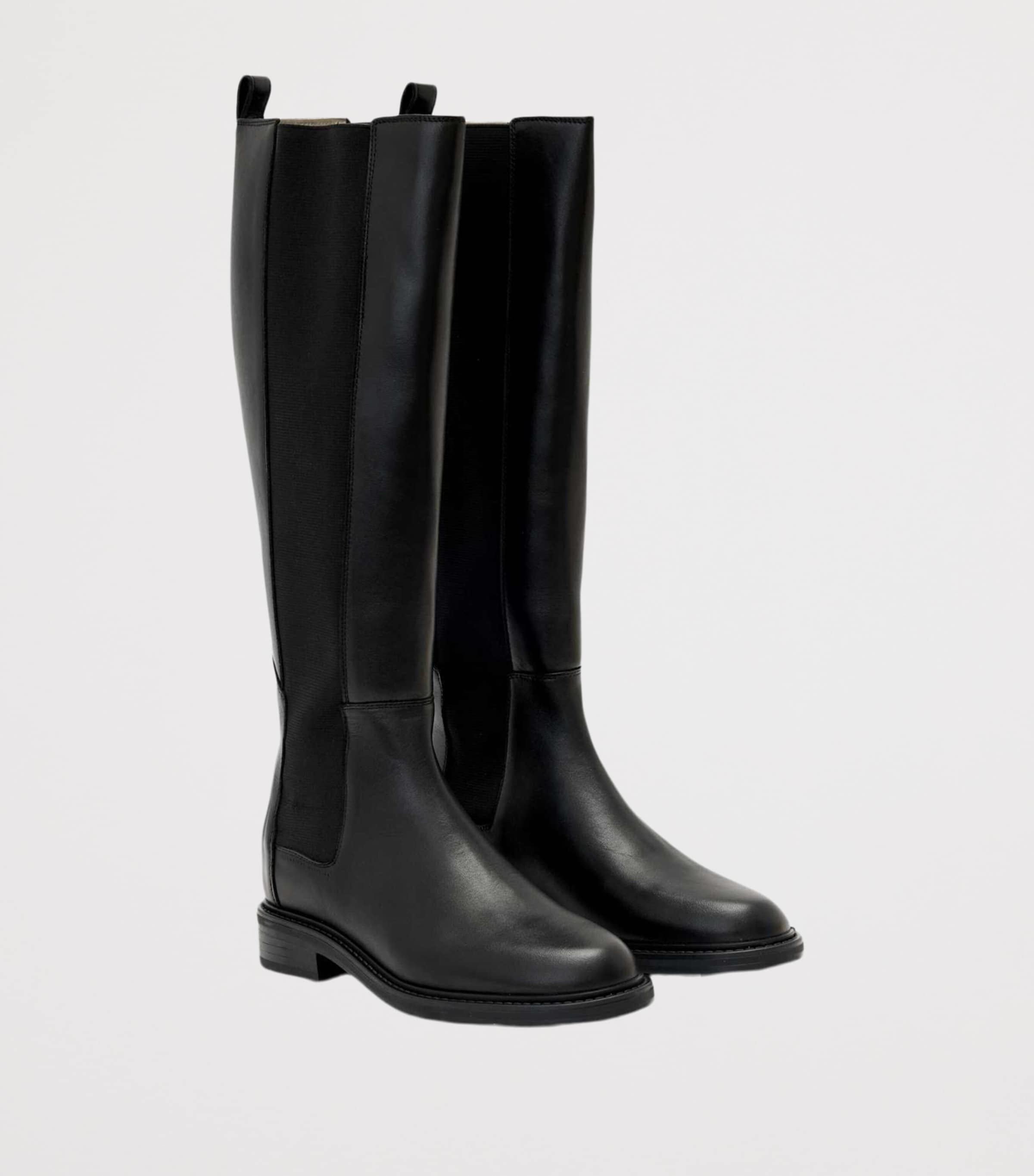 AllSaints Leather Bales Boots Black Image 3