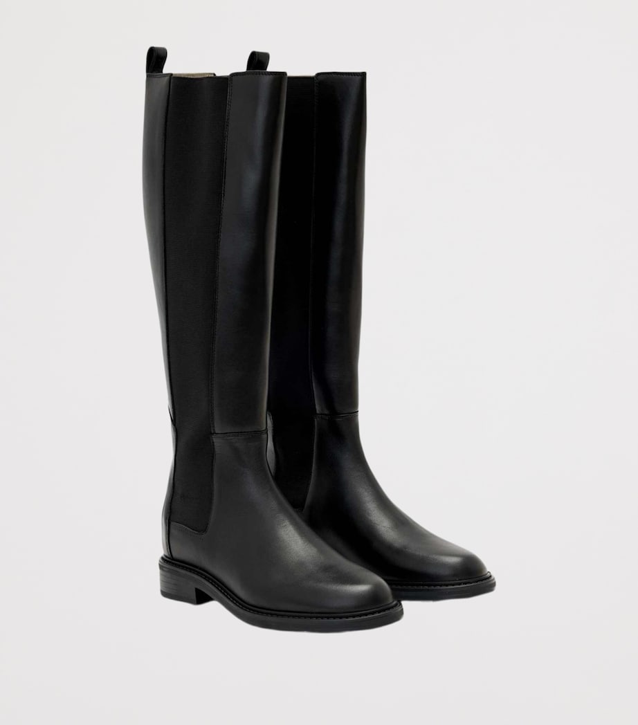 AllSaints Leather Bales Boots Black Image 3