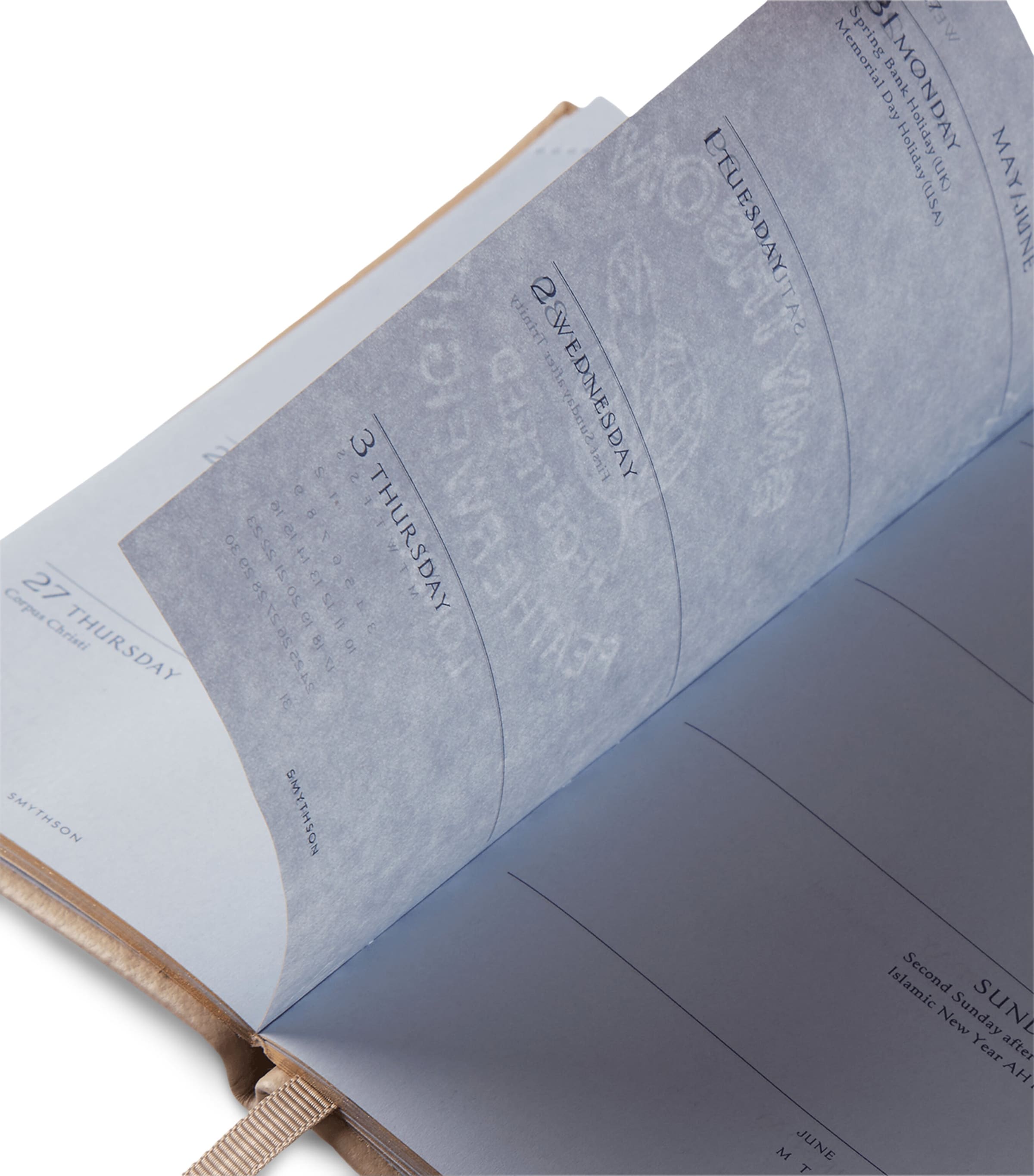 Smythson Leather Panama Weekly Diary 2027 Sandstone Image 3