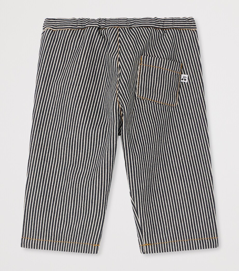 Bonpoint Cotton Striped Dandy Trousers (6-18 Months) Ra Faux Noir Image 2