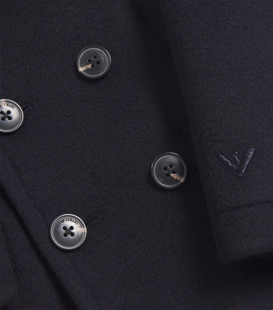 Wool-Blend Pea Coat (4-16 Years) UB118 0920 BLU NAV Image 3