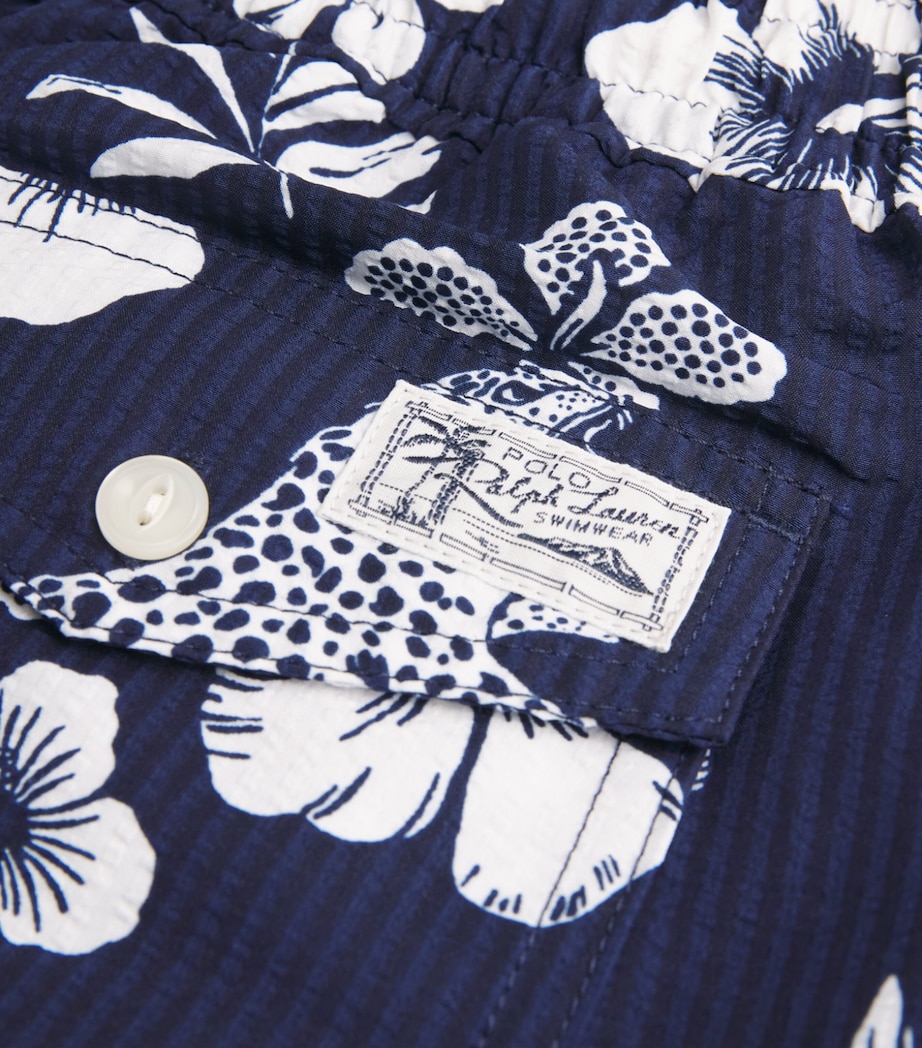 Polo Ralph Lauren Mens Seersucker Printed Traveller Swim shorts Jaguar Tropical Image 5