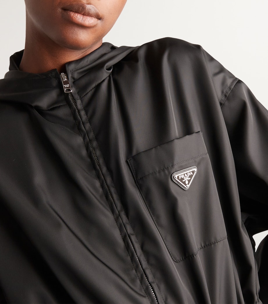 Prada Womens Re-Nylon Hooded Raincoat Image 3