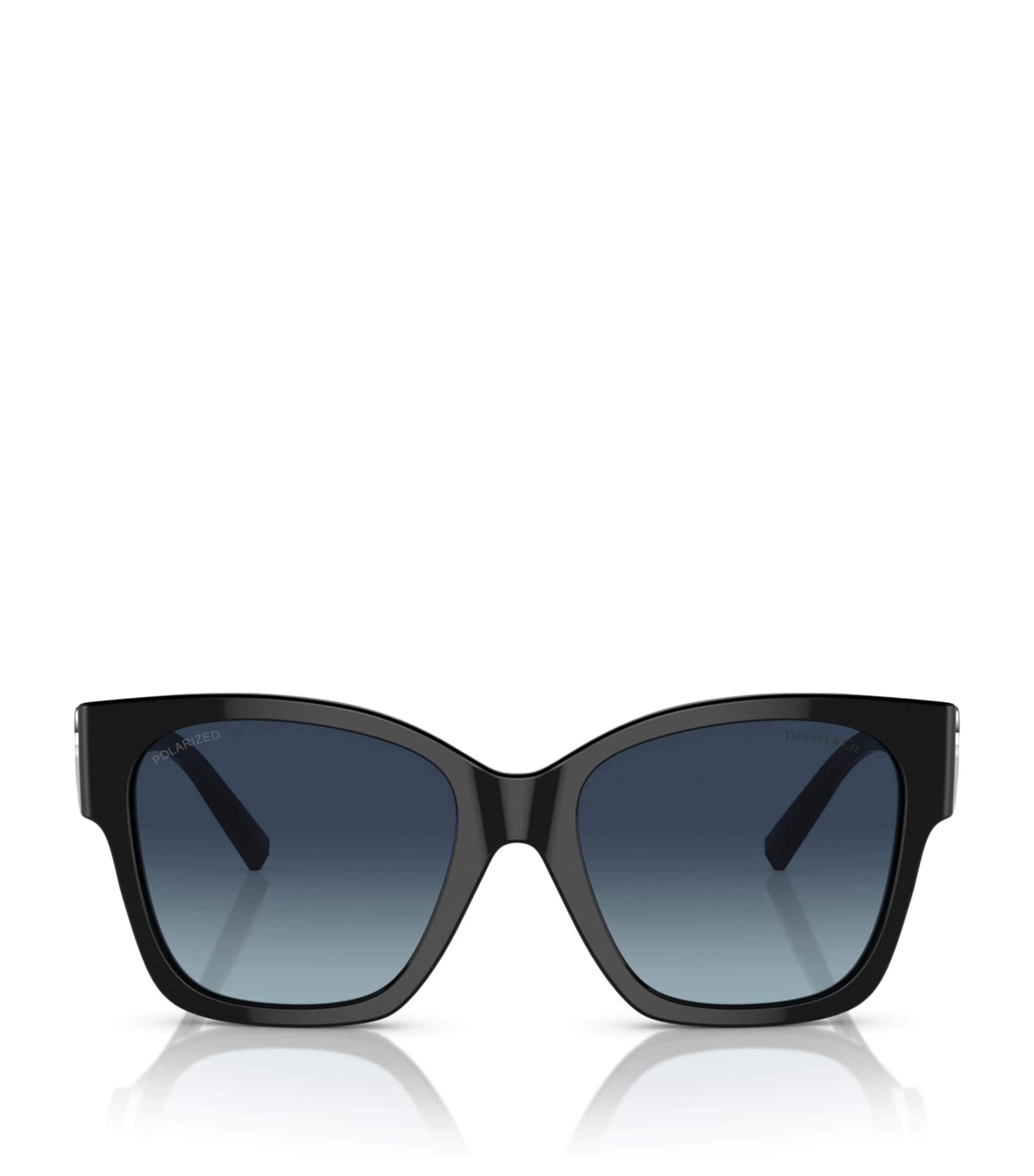 Tiffany & Co Acetate Square Oversized Sunglasses In Black