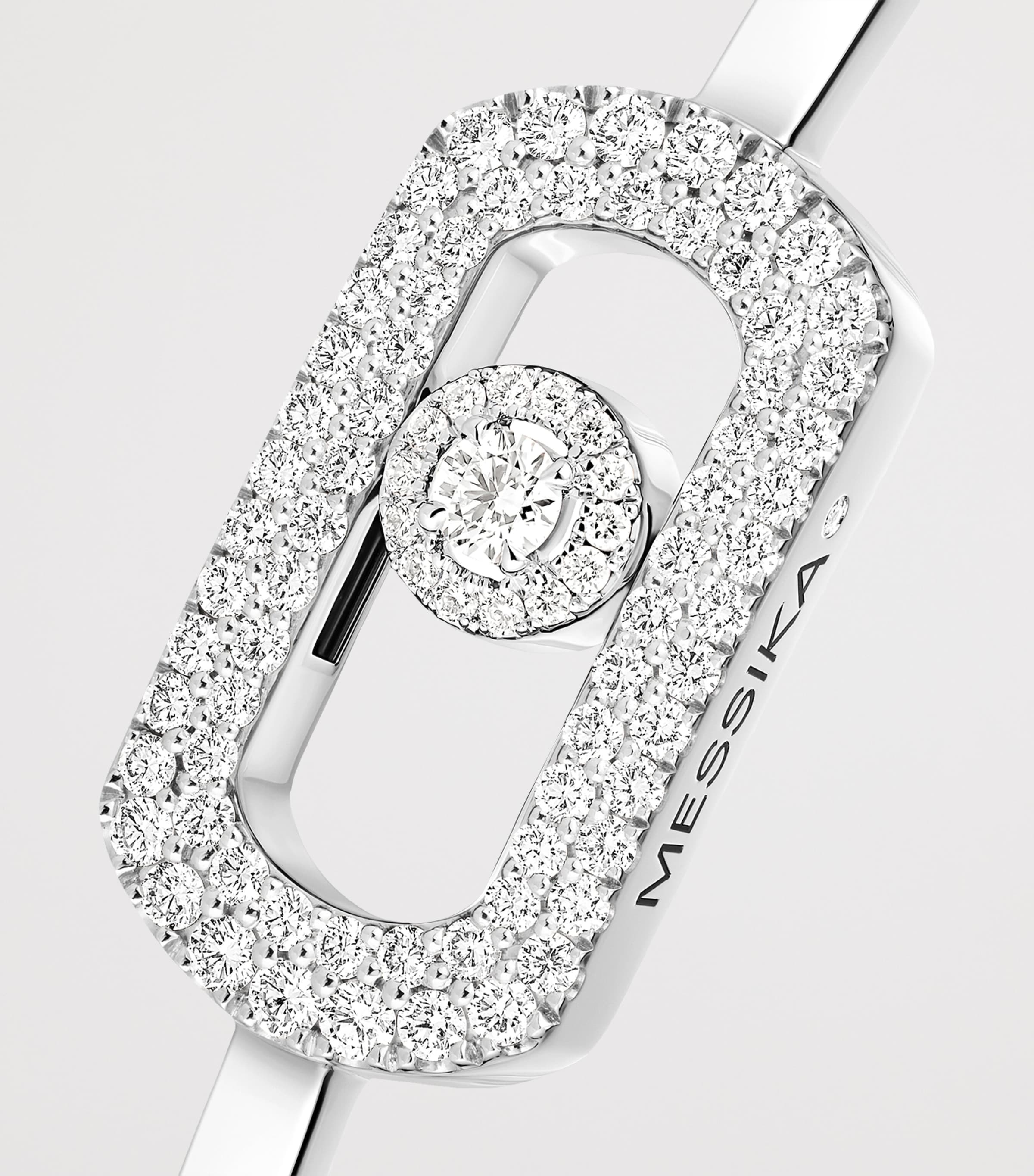 Messika So Move White Gold and Diamond Pavé Bangle (0.67ct) White Gold Image 3