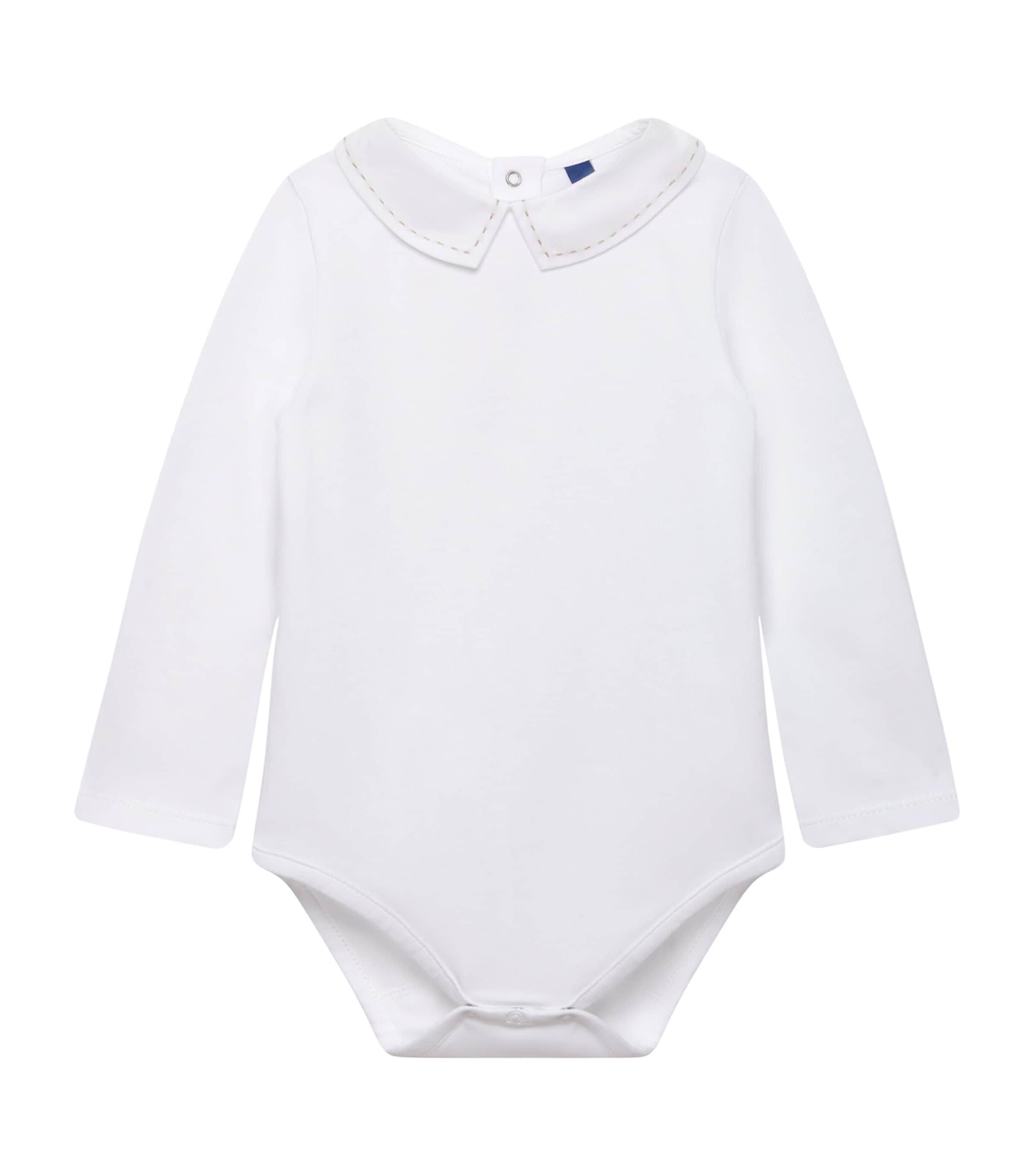 Cotton Monty Bodysuit (3-24 Months) WHITE/OATMEAL Image 1