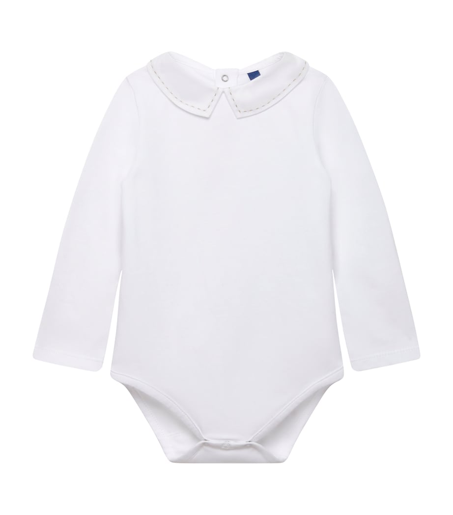 Cotton Monty Bodysuit (3-24 Months) WHITE/OATMEAL Image 1