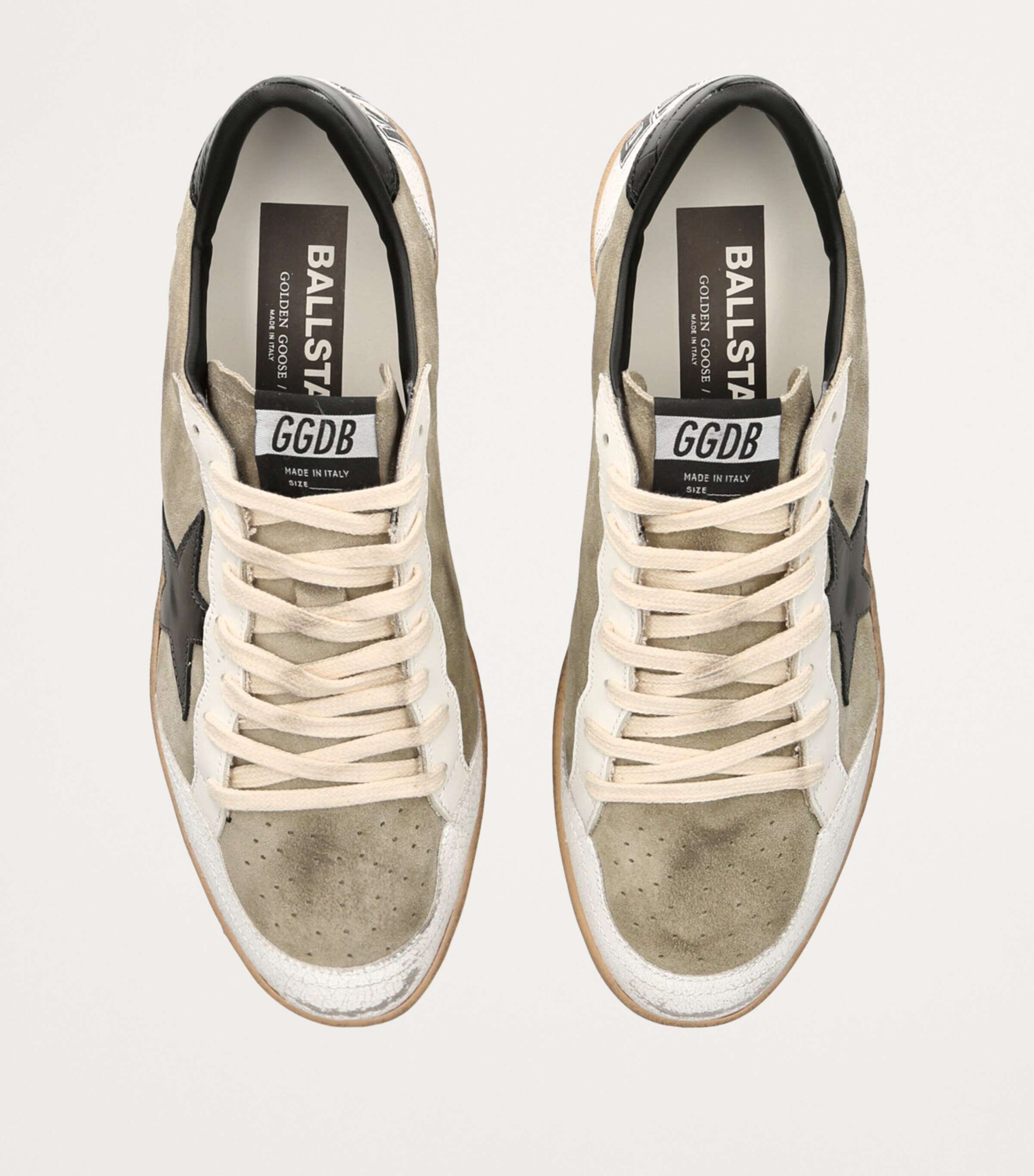 Golden Goose Leather Ball Star Sneakers Grey Mixed Image 4