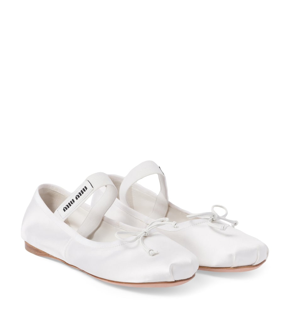 Satin Ballet Flats F0009 Image 3