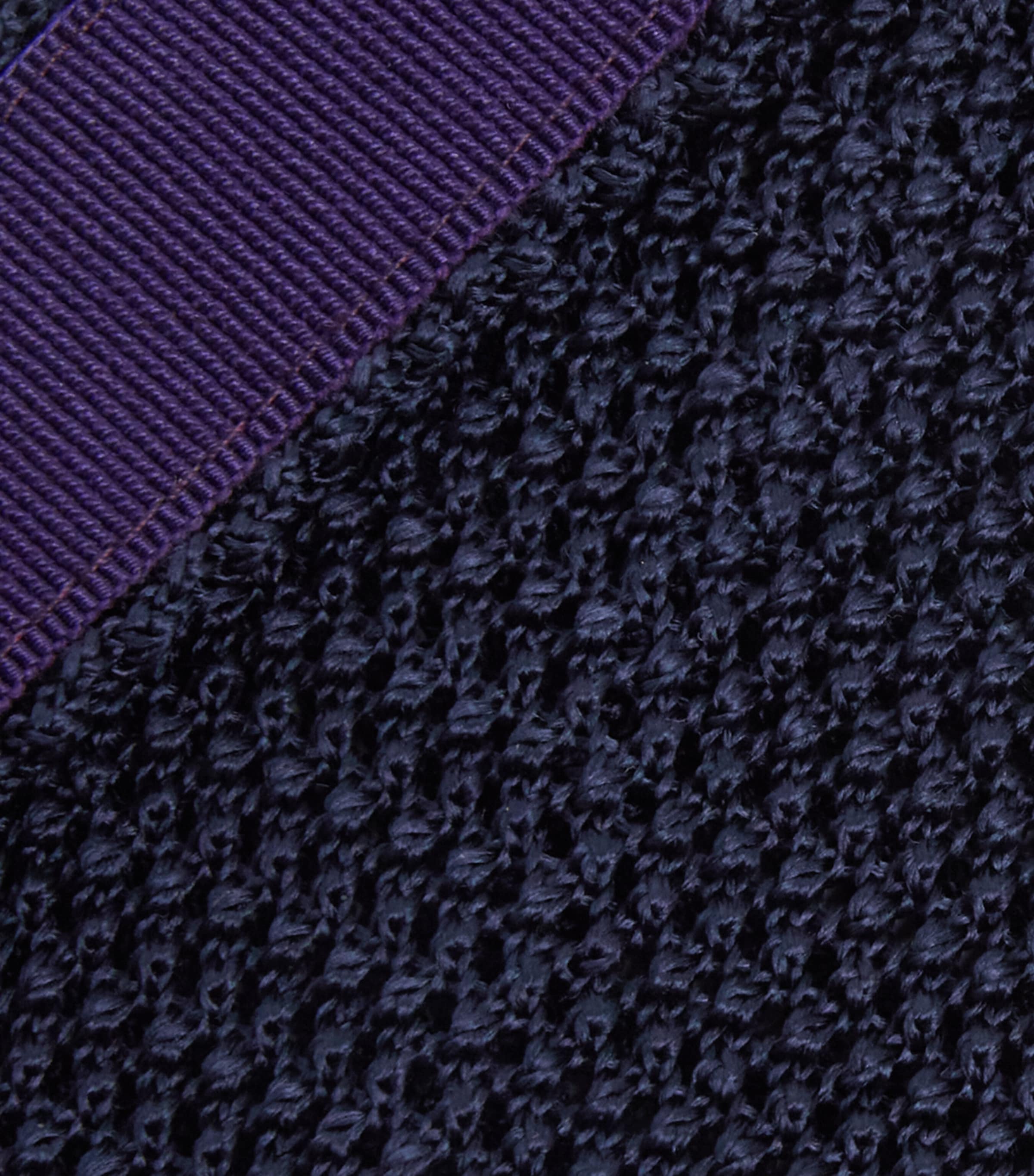 Silk Knitted Tie DARK NAVY Image 4