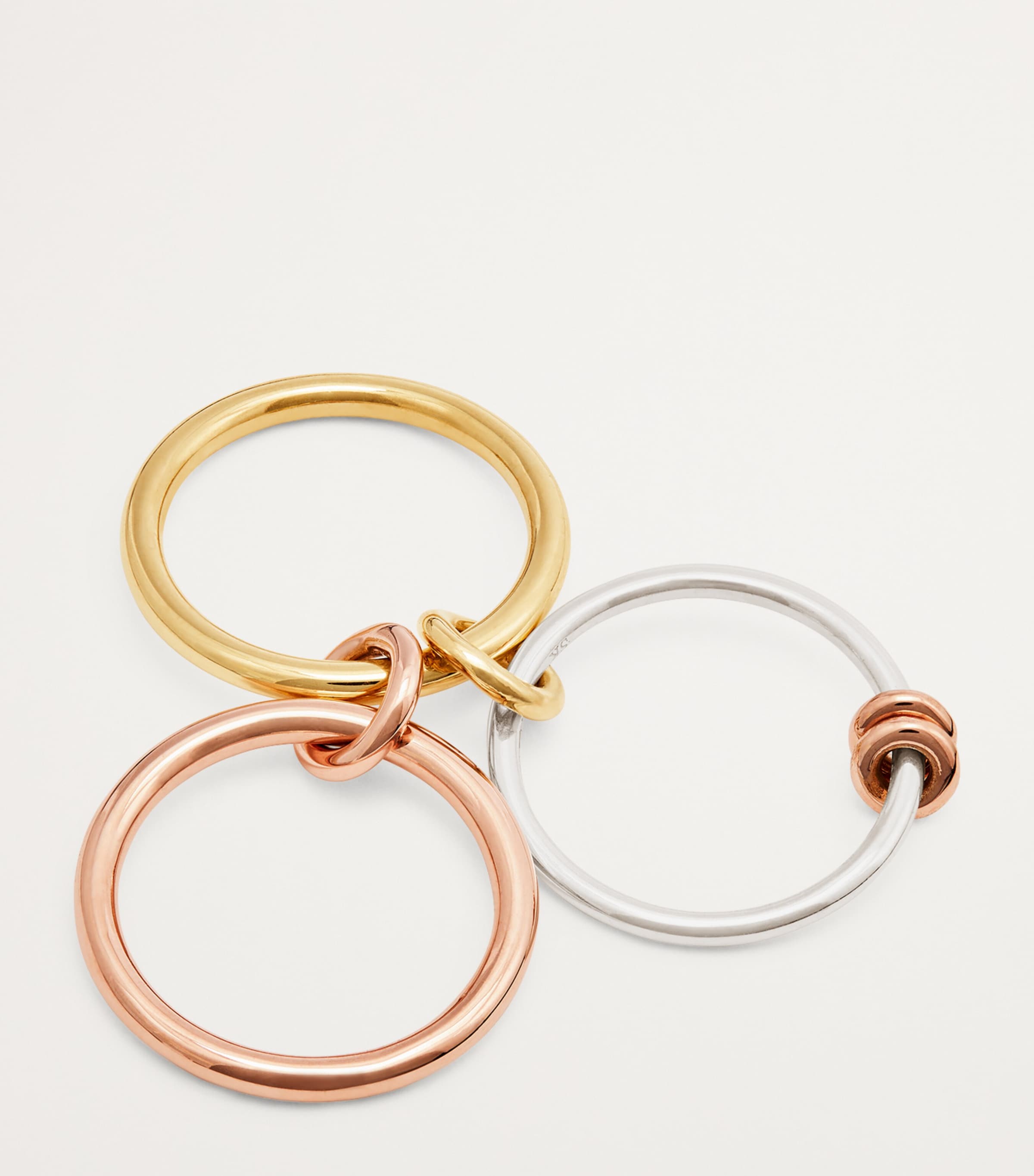 Sterling Silver and Mixed Gold Raneth Ring STERLING SILVER Image 4