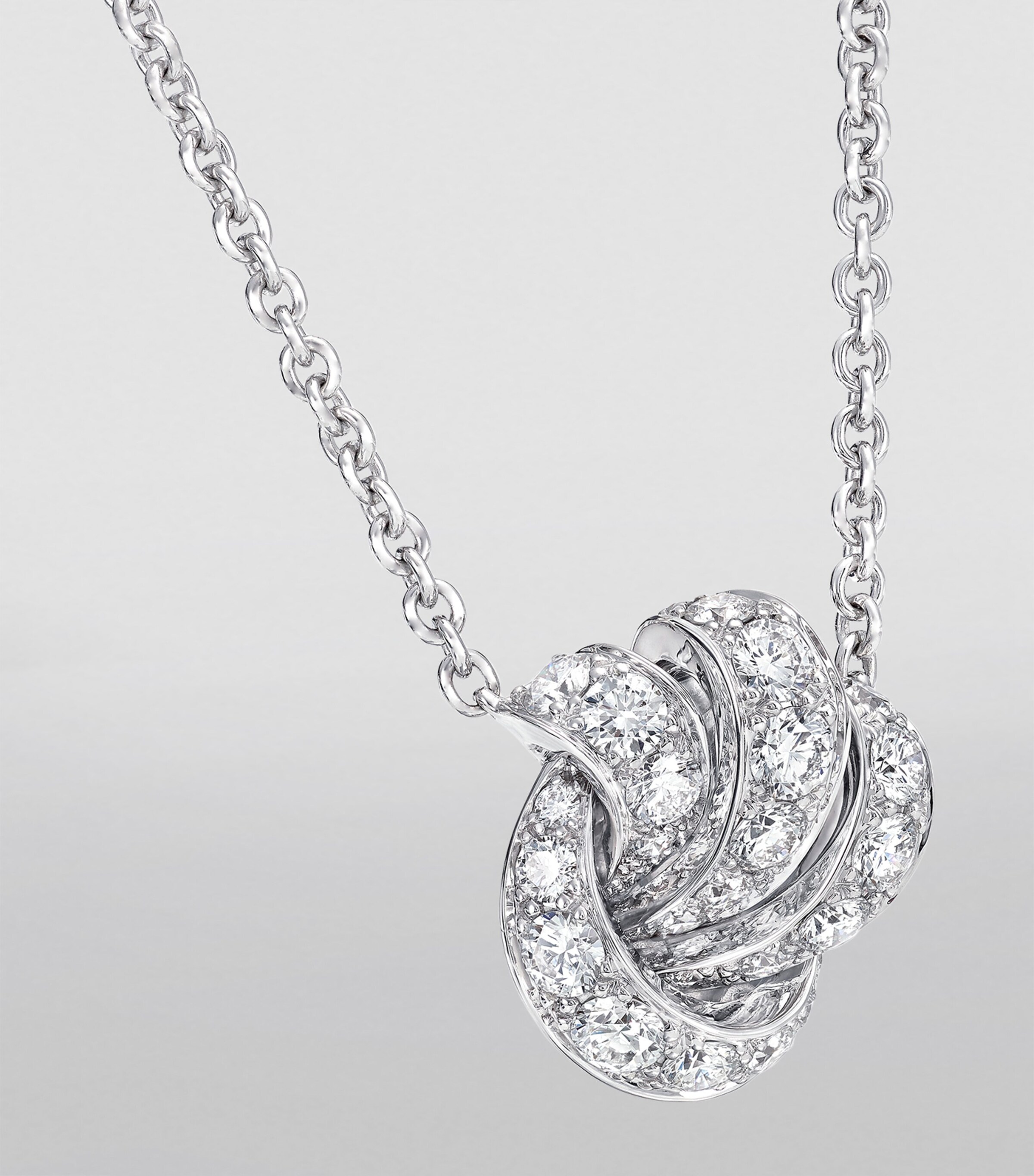 Graff White Gold and Diamond Tilda's Bow Necklace White Gold Image 4